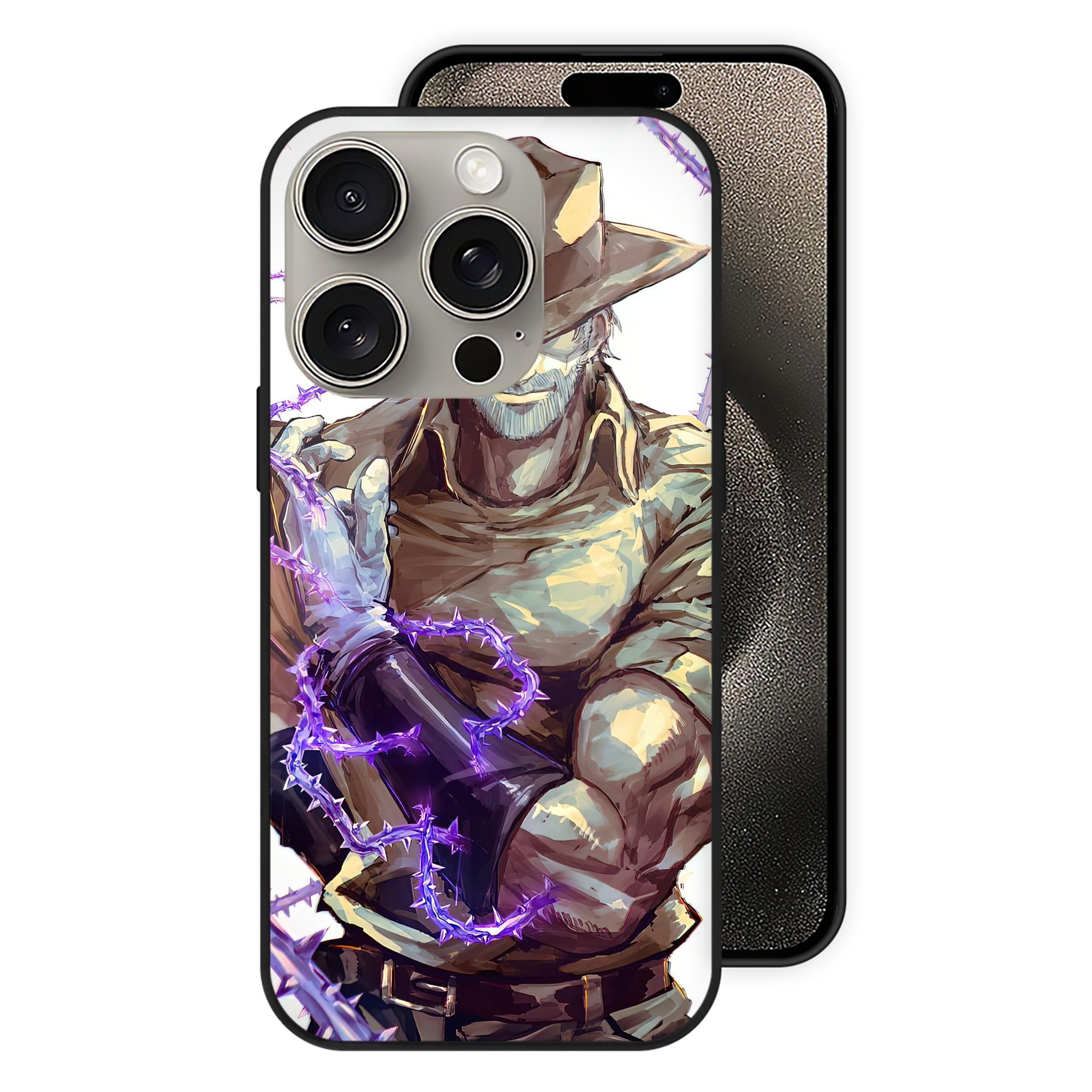 （画像用） ジョジョの奇妙な冒険 JoJo's Bizarre Adventure 【iPhone15Pro対応】スマホケース 耐衝撃＆黄変防止 背面ガラス