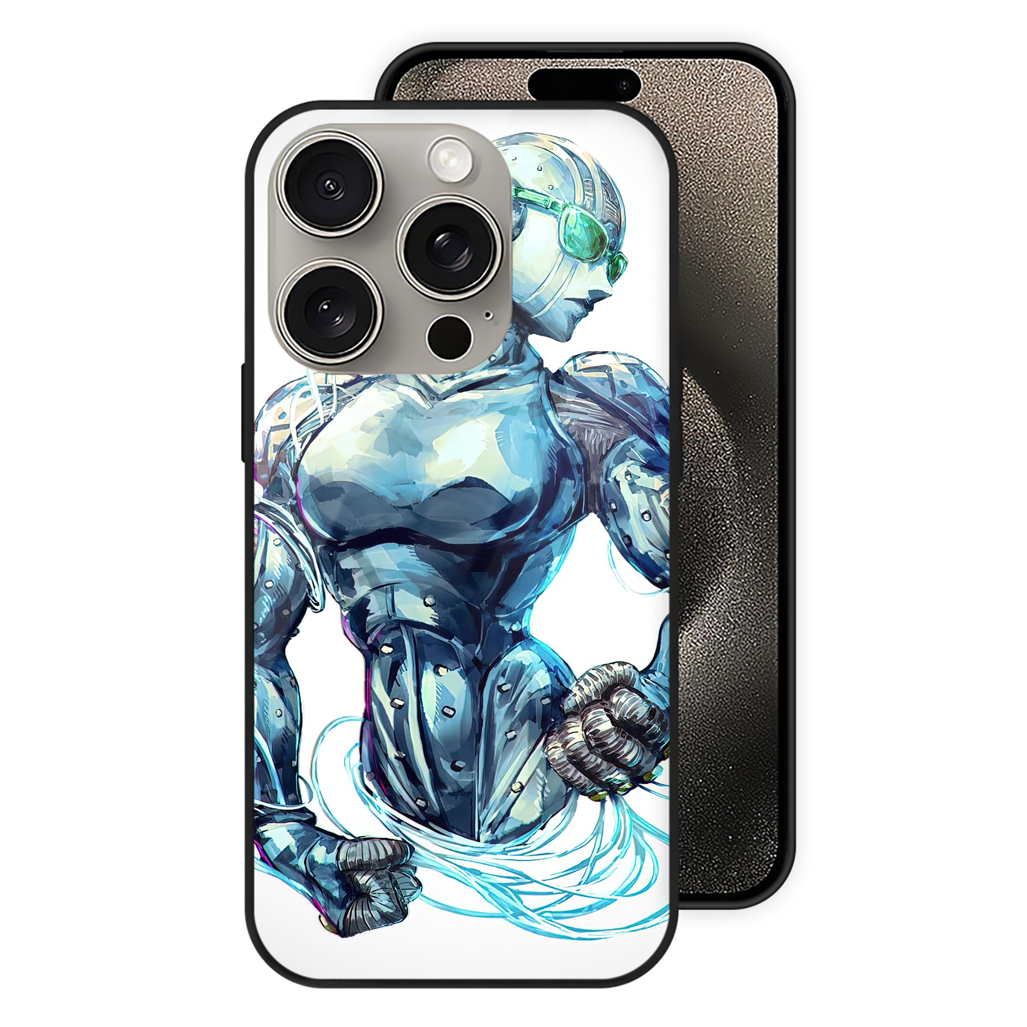（画像用） ジョジョの奇妙な冒険 JoJo's Bizarre Adventure 【iPhone15Pro対応】スマホケース 耐衝撃＆黄変防止 背面ガラス