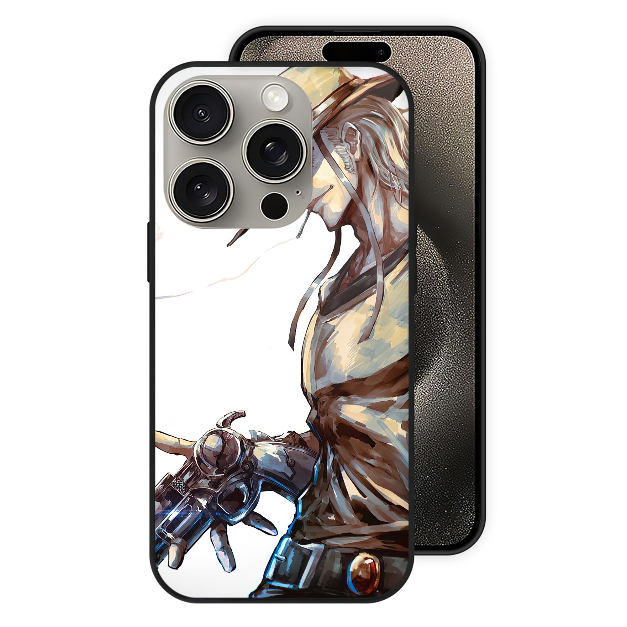 （画像用） ジョジョの奇妙な冒険 JoJo's Bizarre Adventure 【iPhone15Pro対応】スマホケース 耐衝撃＆黄変防止 背面ガラス