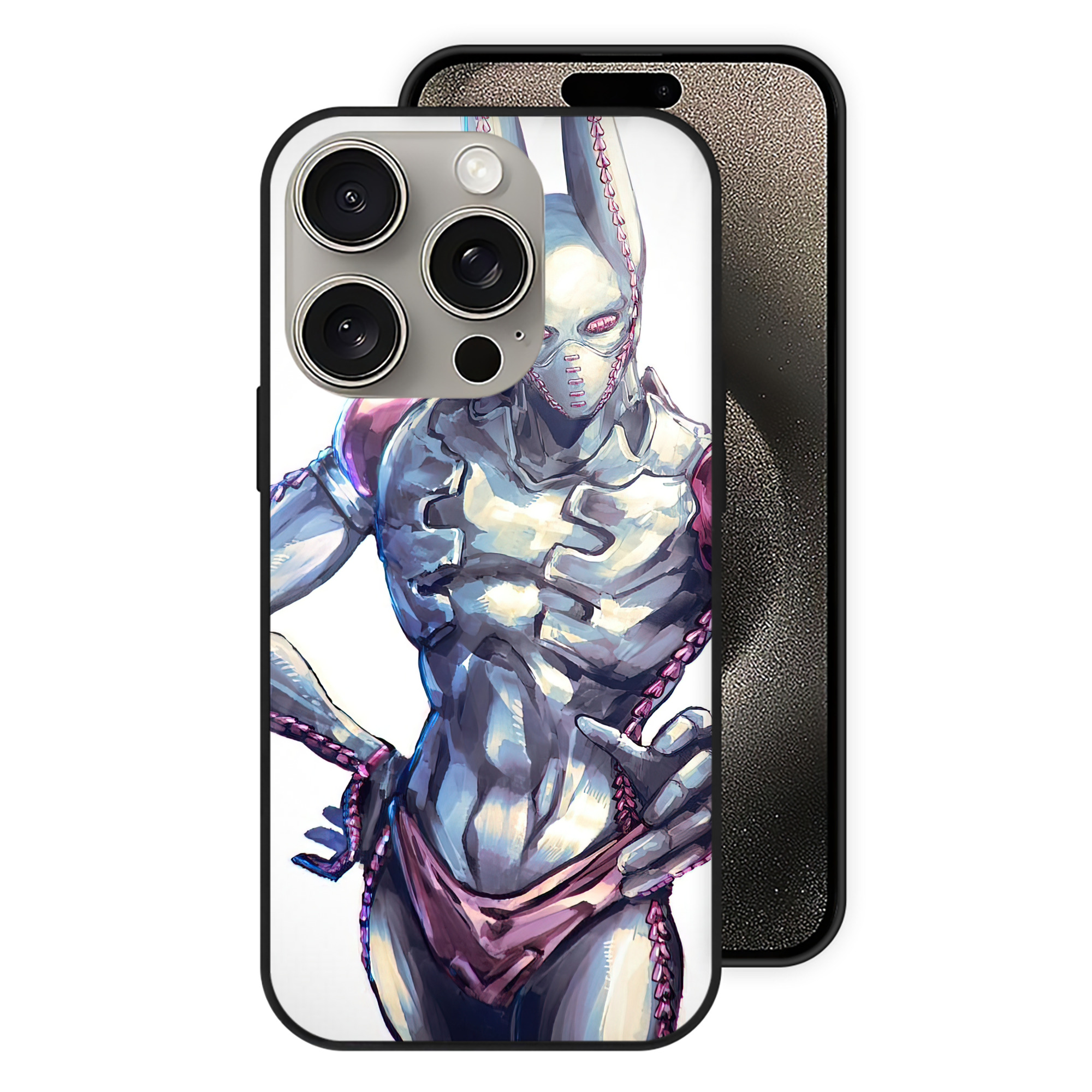（画像用） ジョジョの奇妙な冒険 JoJo's Bizarre Adventure 【iPhone15Pro対応】スマホケース 耐衝撃＆黄変防止 背面ガラス