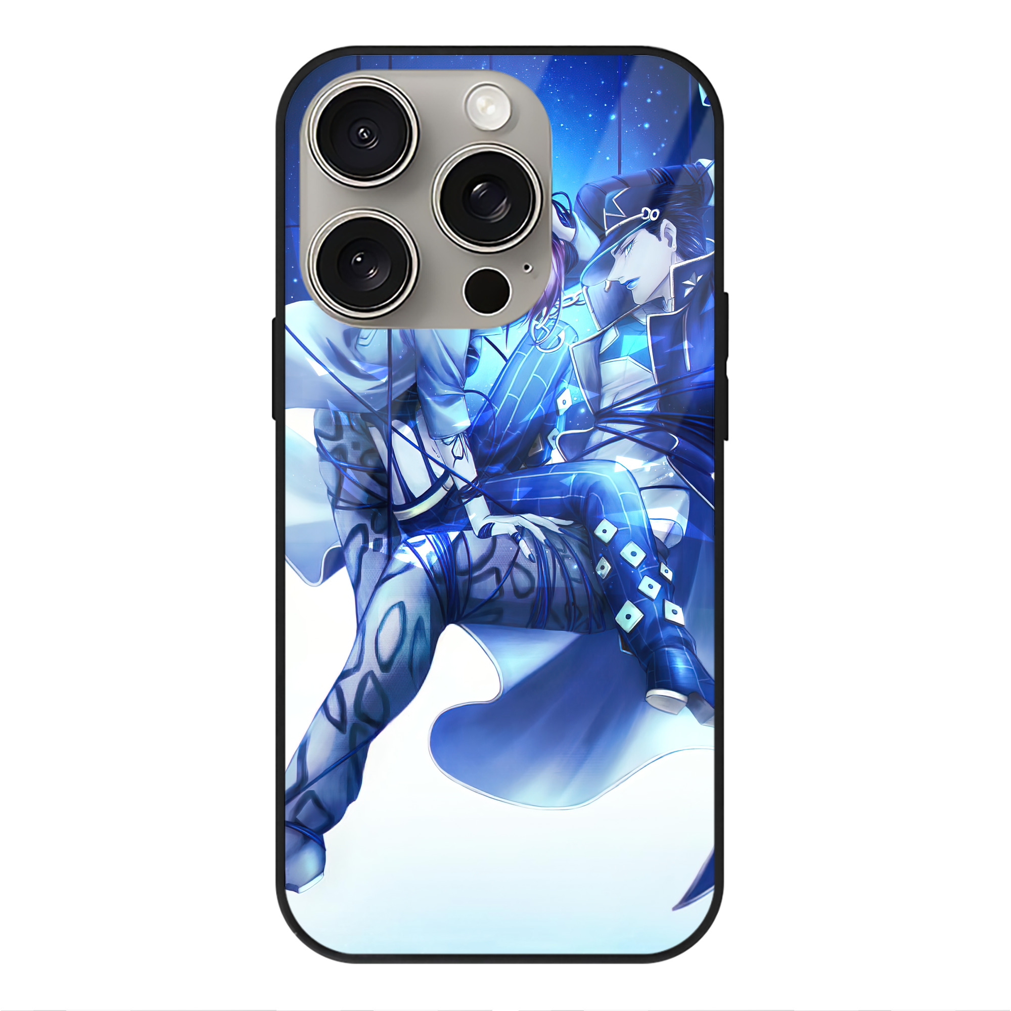（画像用） ジョジョの奇妙な冒険 JoJo's Bizarre Adventure 【iPhone15Pro対応】スマホケース 耐衝撃＆黄変防止 背面ガラス