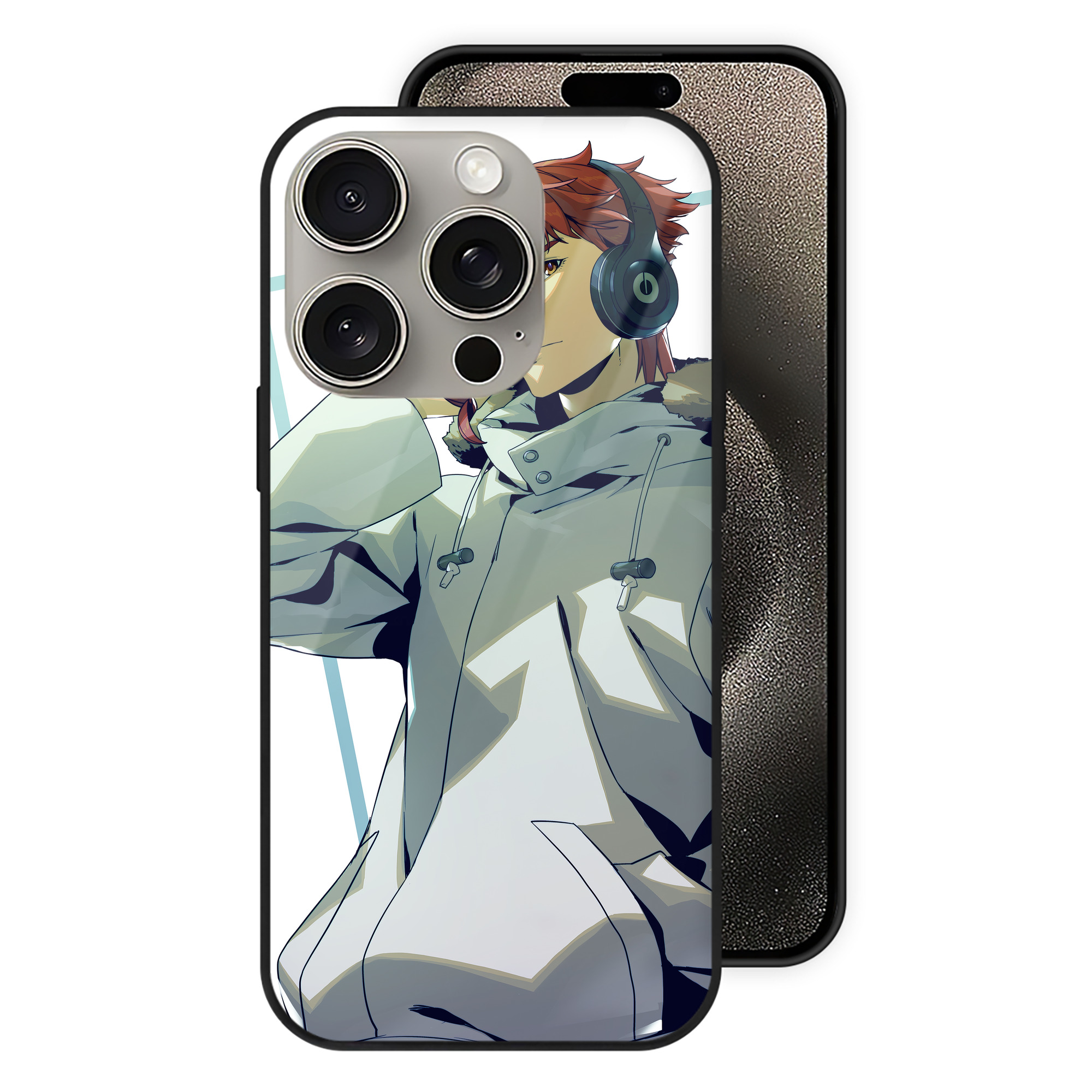 （画像用） ジョジョの奇妙な冒険 JoJo's Bizarre Adventure 【iPhone15Pro対応】スマホケース 耐衝撃＆黄変防止 背面ガラス