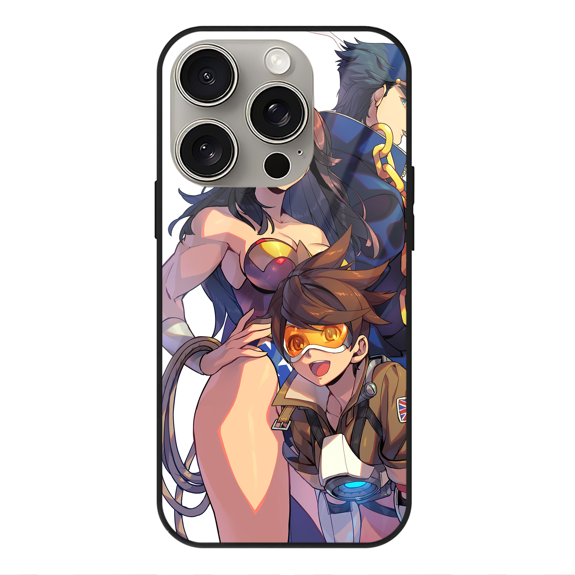 （画像用） ジョジョの奇妙な冒険 JoJo's Bizarre Adventure 【iPhone15Pro対応】スマホケース 耐衝撃＆黄変防止 背面ガラス