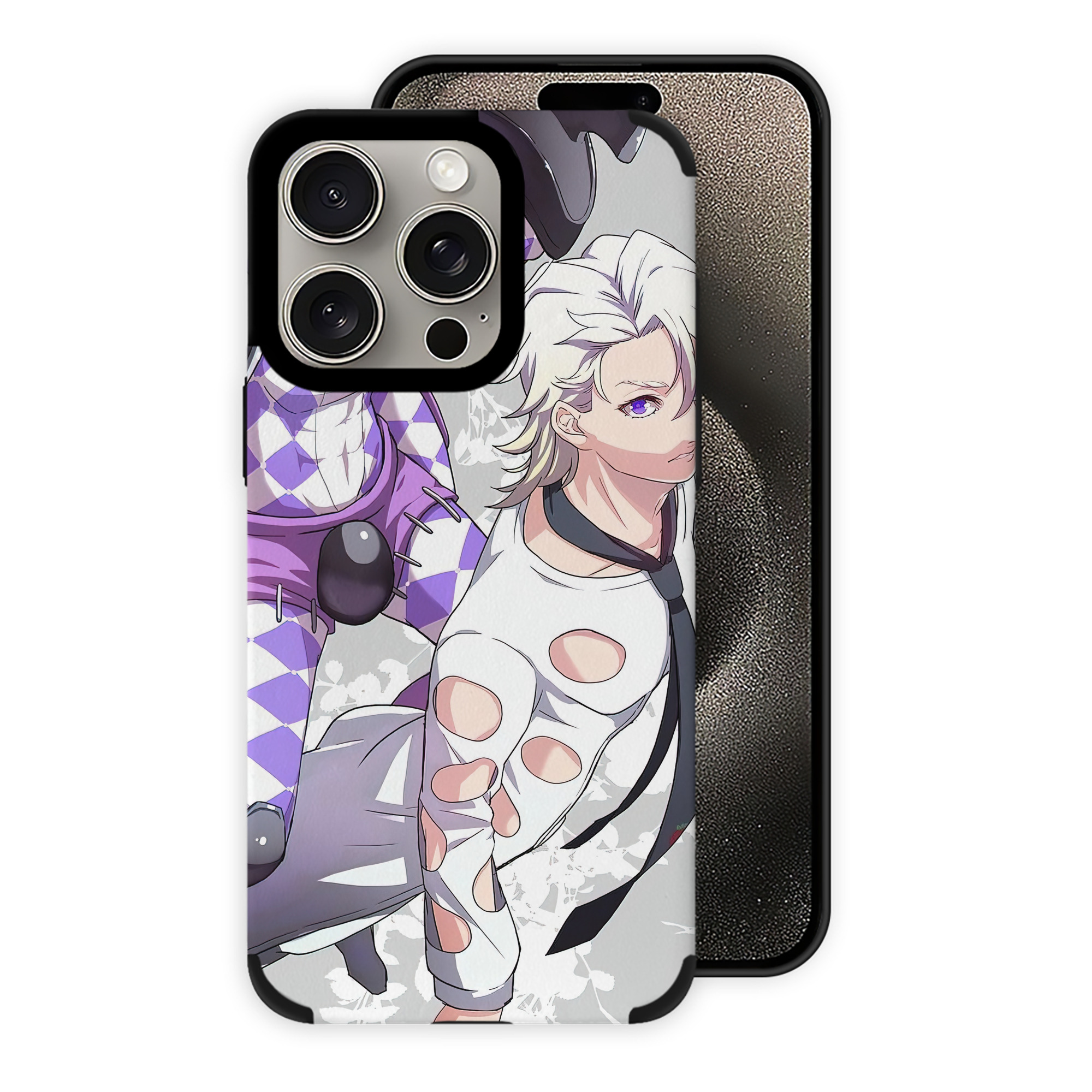 （画像用） ジョジョの奇妙な冒険 JoJo's Bizarre Adventure 【iPhone15ProMax対応】 PUレザー スマホケース 耐衝撃＆黄変防止
