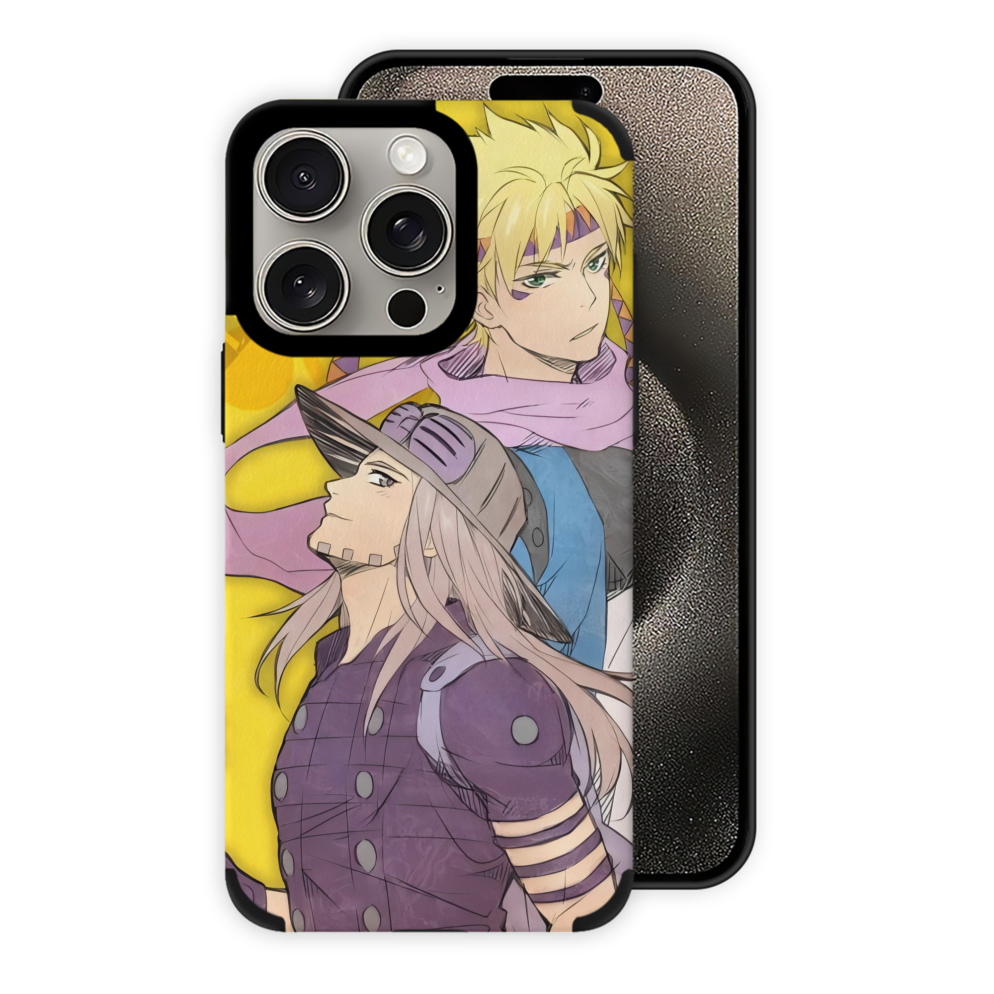 （画像用） ジョジョの奇妙な冒険 JoJo's Bizarre Adventure 【iPhone15ProMax対応】 PUレザー スマホケース 耐衝撃＆黄変防止