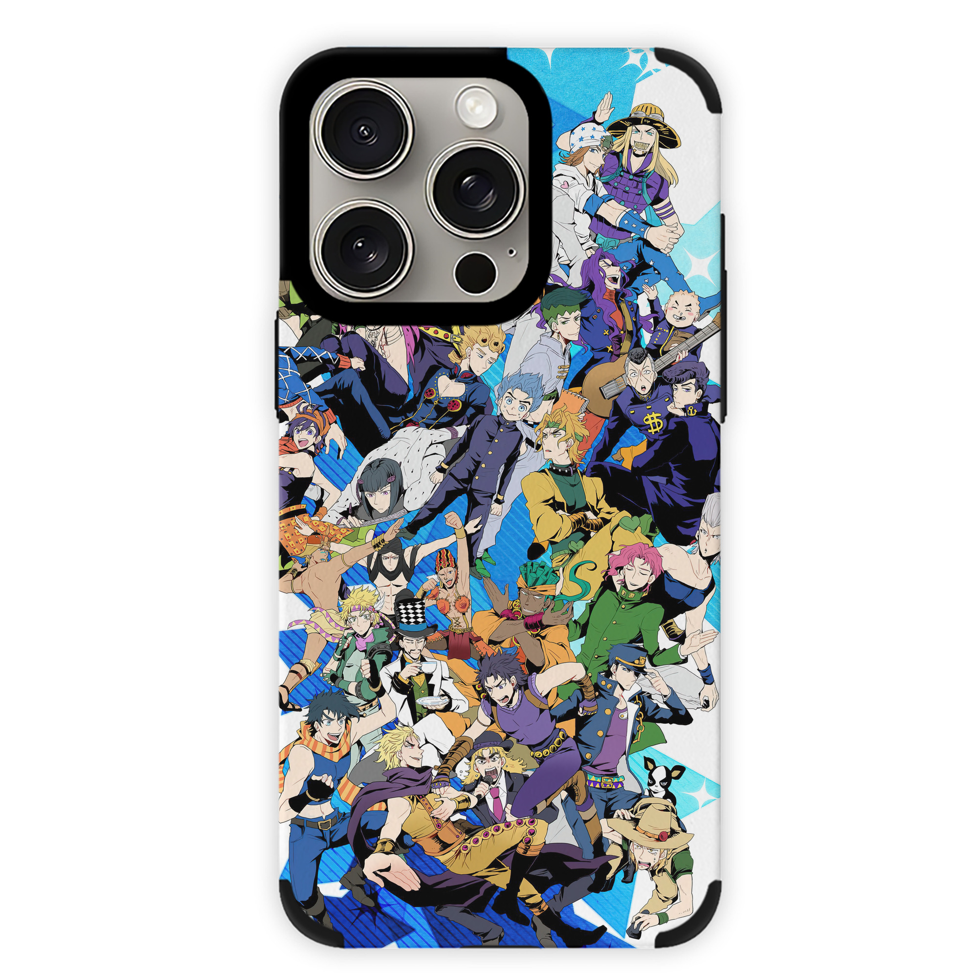 （画像用） ジョジョの奇妙な冒険 JoJo's Bizarre Adventure 【iPhone15ProMax対応】 PUレザー スマホケース 耐衝撃＆黄変防止