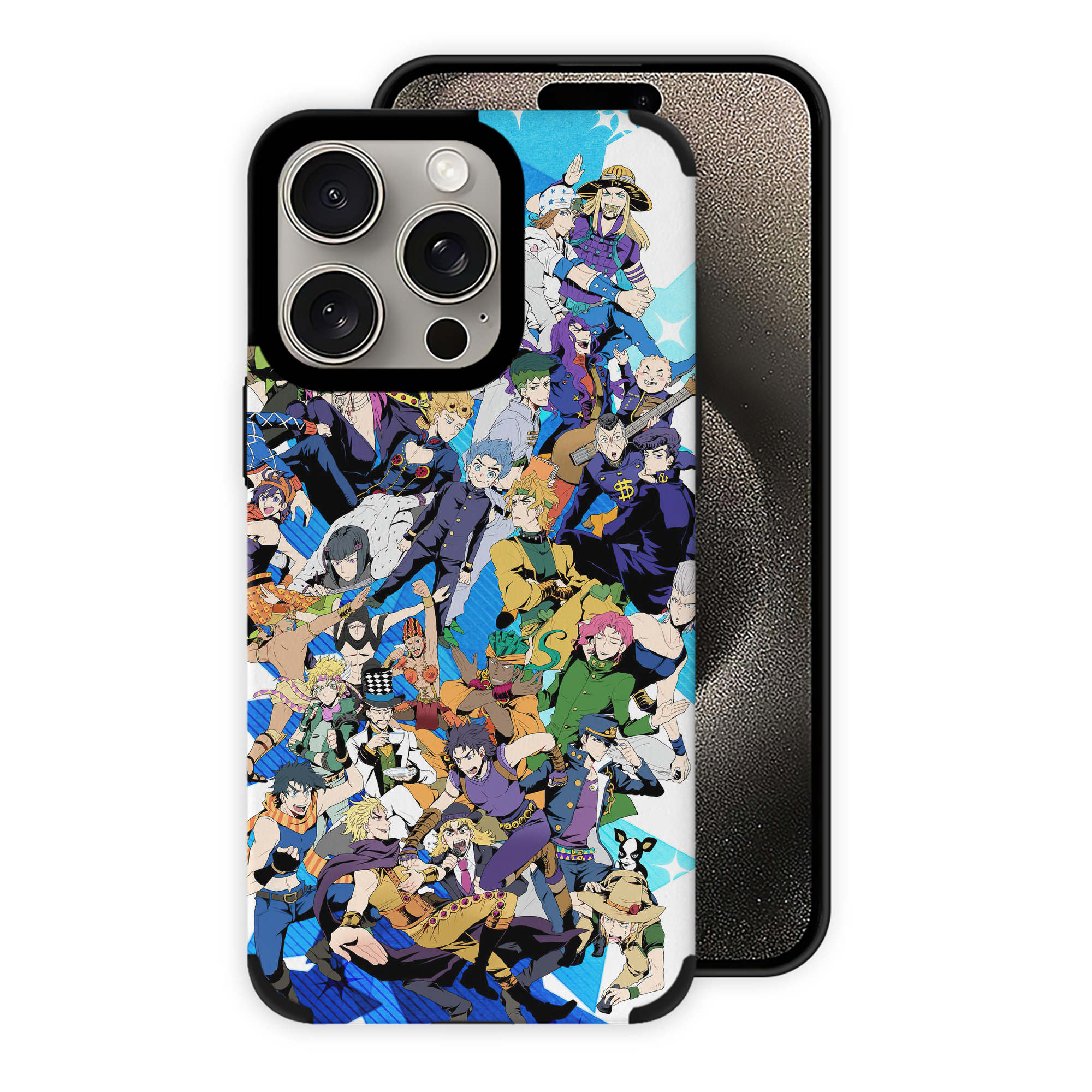 （画像用） ジョジョの奇妙な冒険 JoJo's Bizarre Adventure 【iPhone15ProMax対応】 PUレザー スマホケース 耐衝撃＆黄変防止