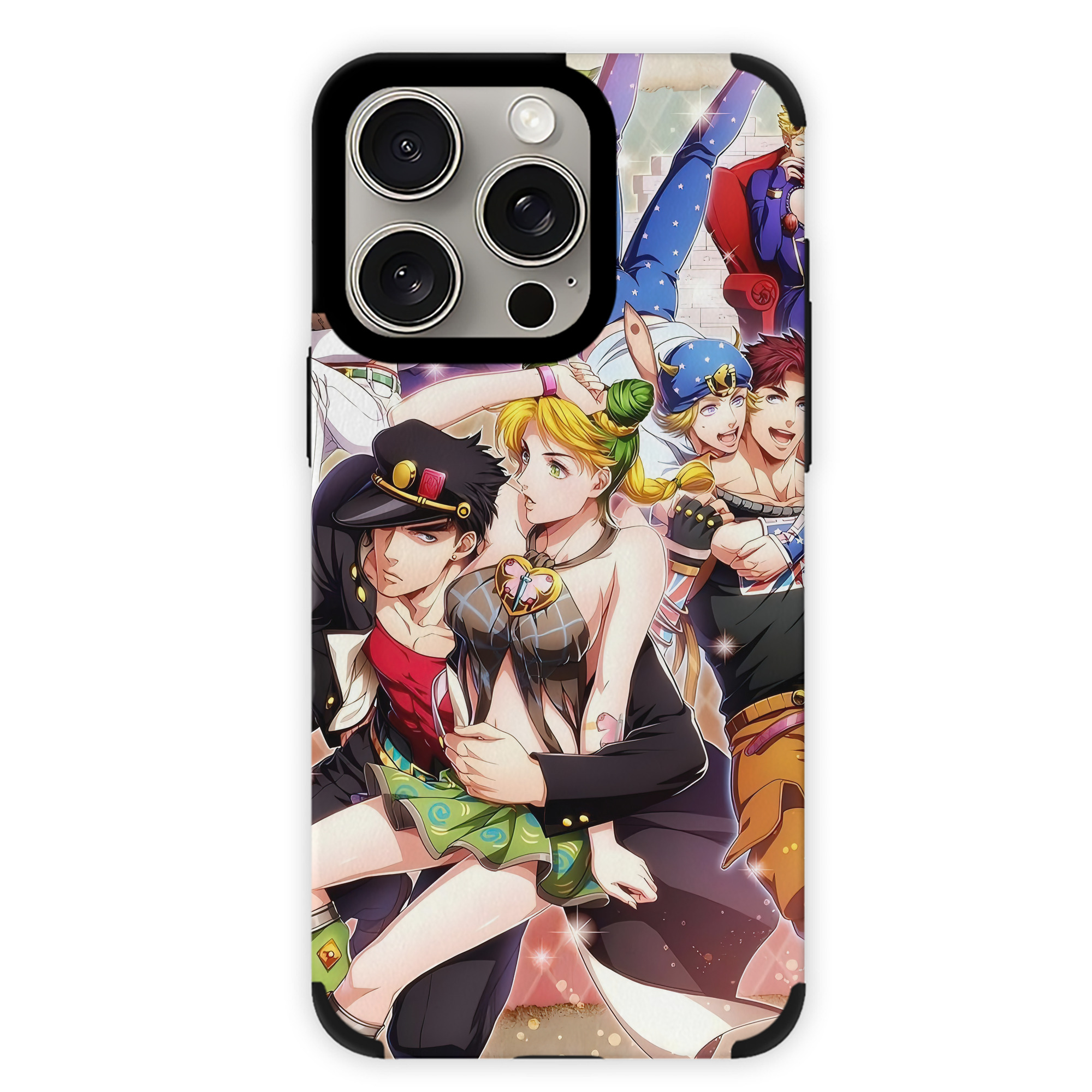 （画像用） ジョジョの奇妙な冒険 JoJo's Bizarre Adventure 【iPhone15ProMax対応】 PUレザー スマホケース 耐衝撃＆黄変防止