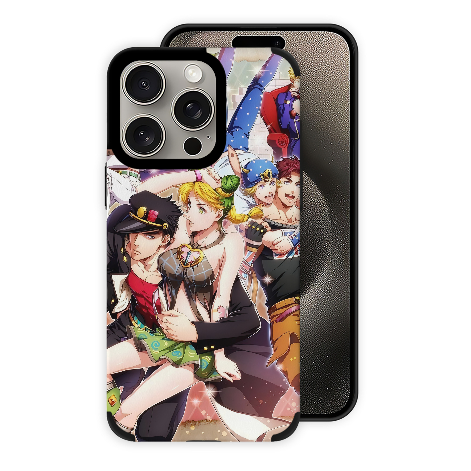 （画像用） ジョジョの奇妙な冒険 JoJo's Bizarre Adventure 【iPhone15ProMax対応】 PUレザー スマホケース 耐衝撃＆黄変防止