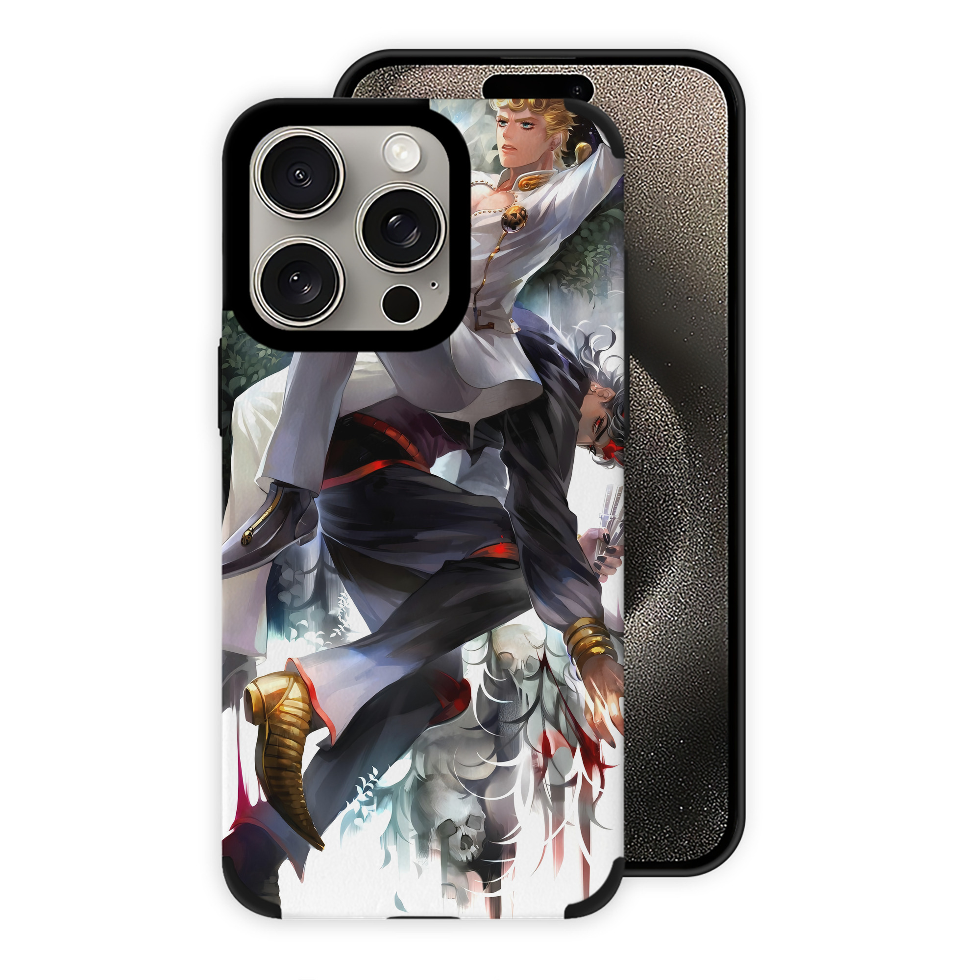 （画像用） ジョジョの奇妙な冒険 JoJo's Bizarre Adventure 【iPhone15ProMax対応】 PUレザー スマホケース 耐衝撃＆黄変防止