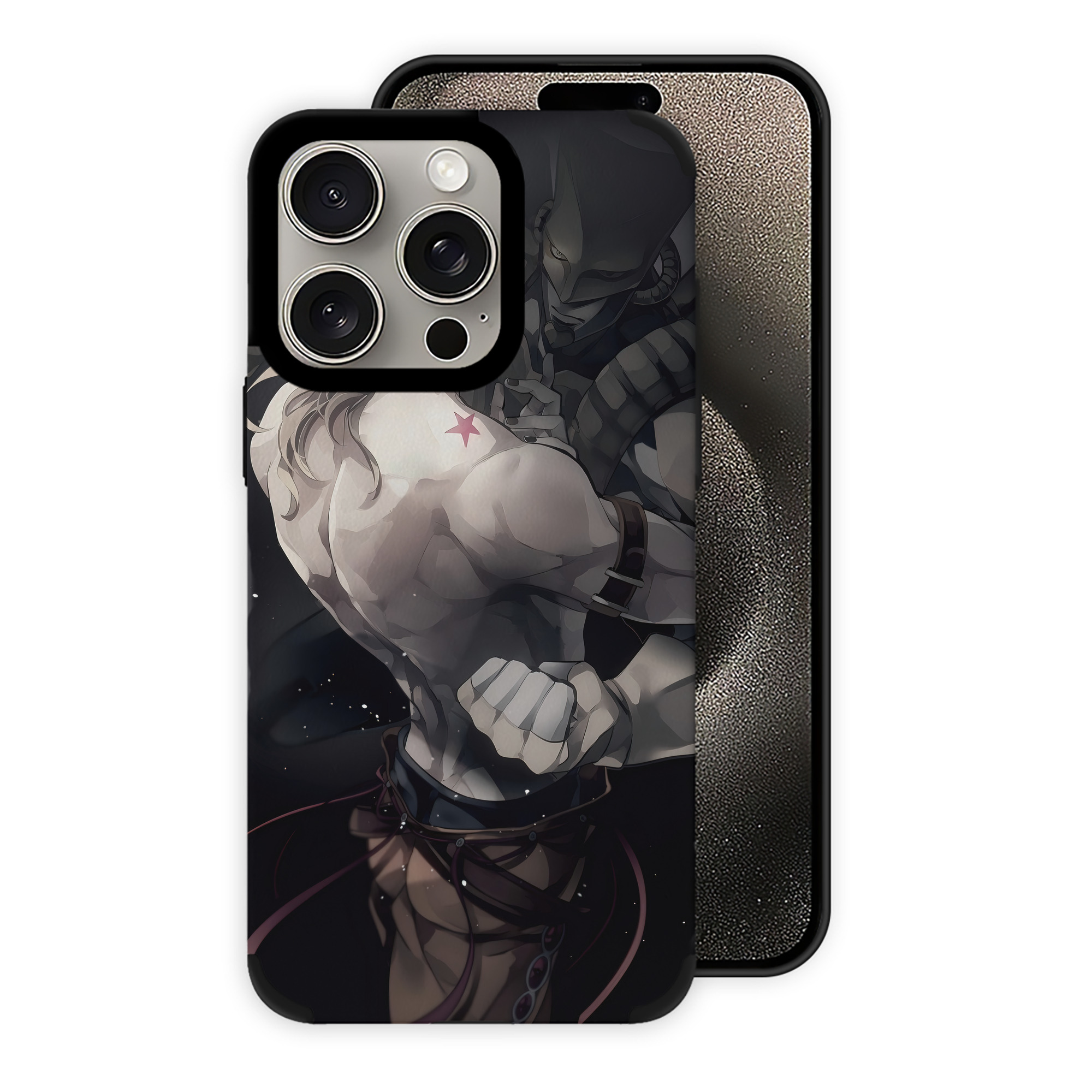 （画像用） ジョジョの奇妙な冒険 JoJo's Bizarre Adventure 【iPhone15ProMax対応】 PUレザー スマホケース 耐衝撃＆黄変防止