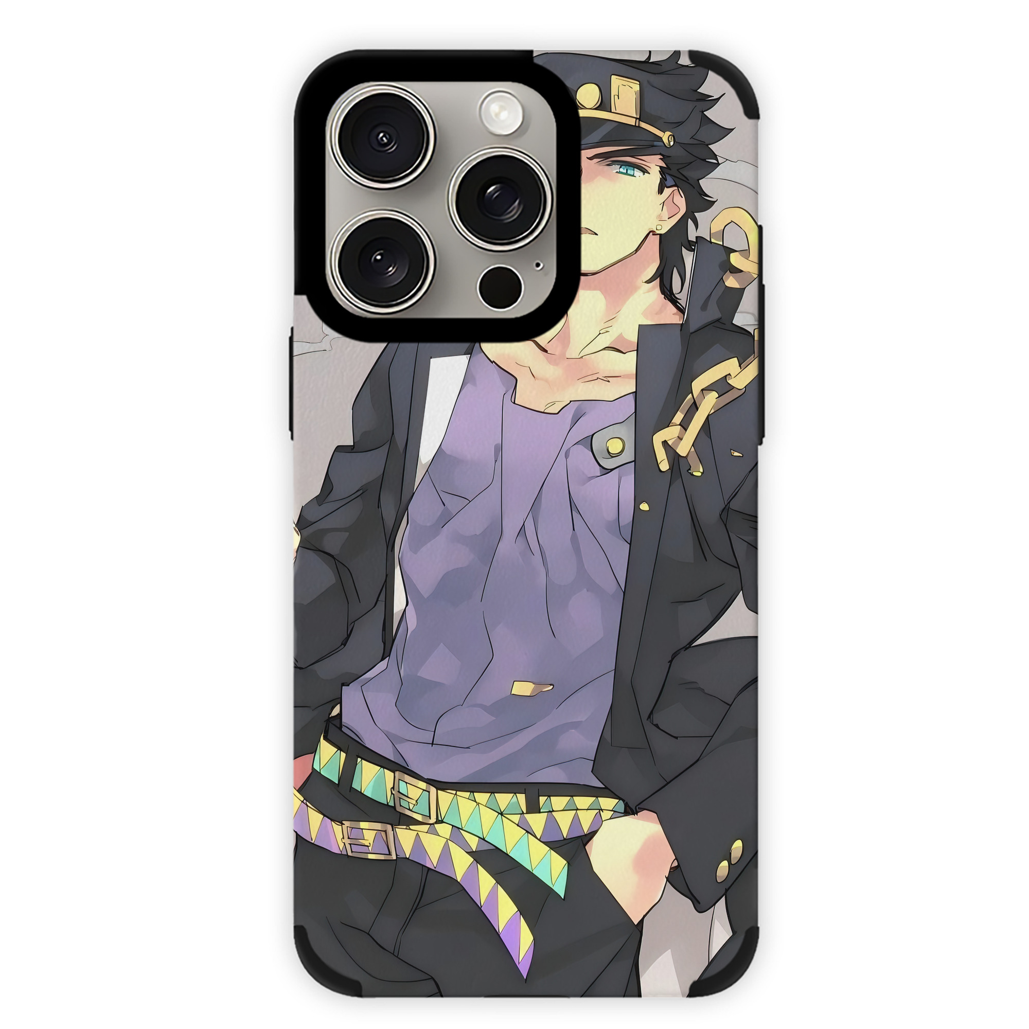 （画像用） ジョジョの奇妙な冒険 JoJo's Bizarre Adventure 【iPhone15ProMax対応】 PUレザー スマホケース 耐衝撃＆黄変防止