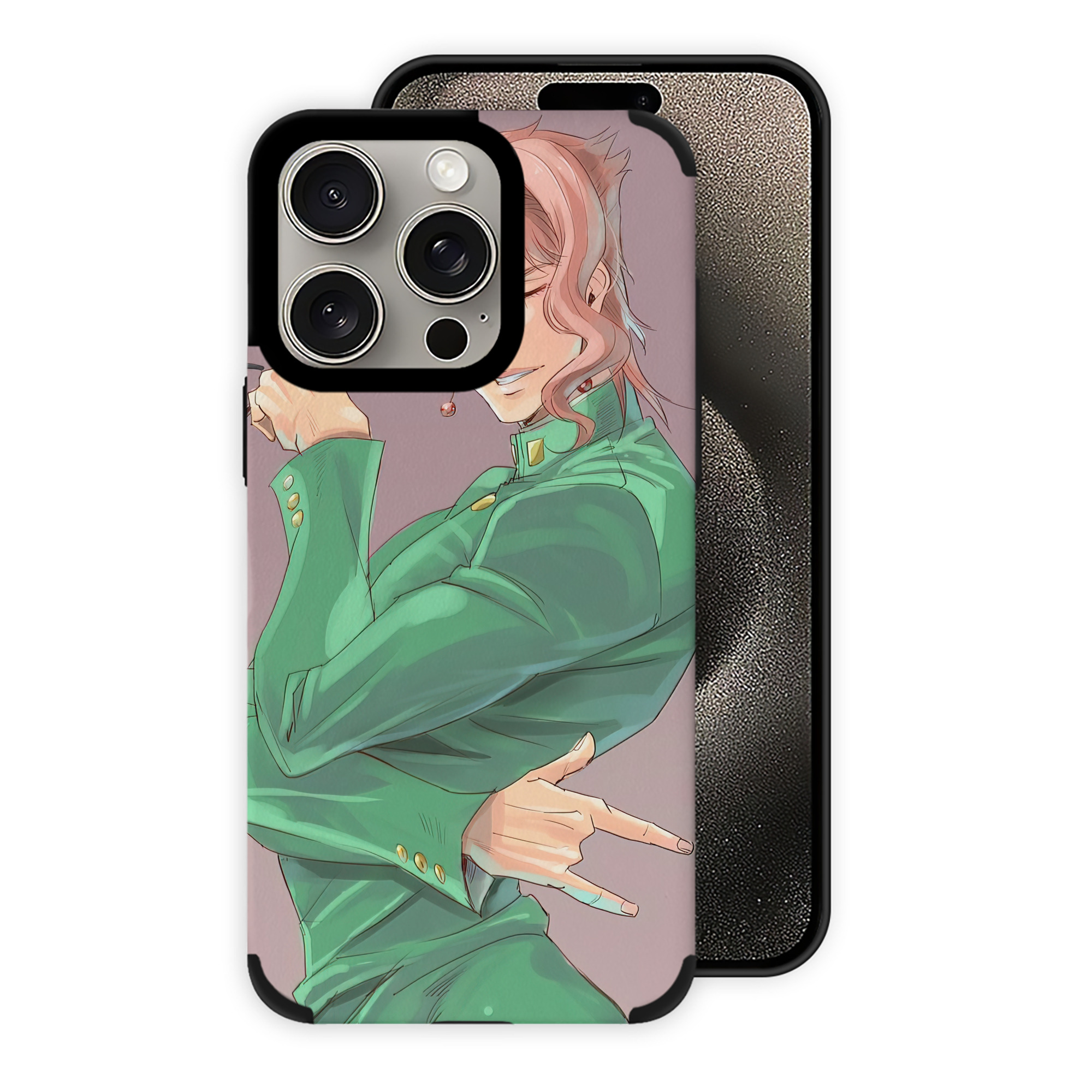 （画像用） ジョジョの奇妙な冒険 JoJo's Bizarre Adventure 【iPhone15ProMax対応】 PUレザー スマホケース 耐衝撃＆黄変防止