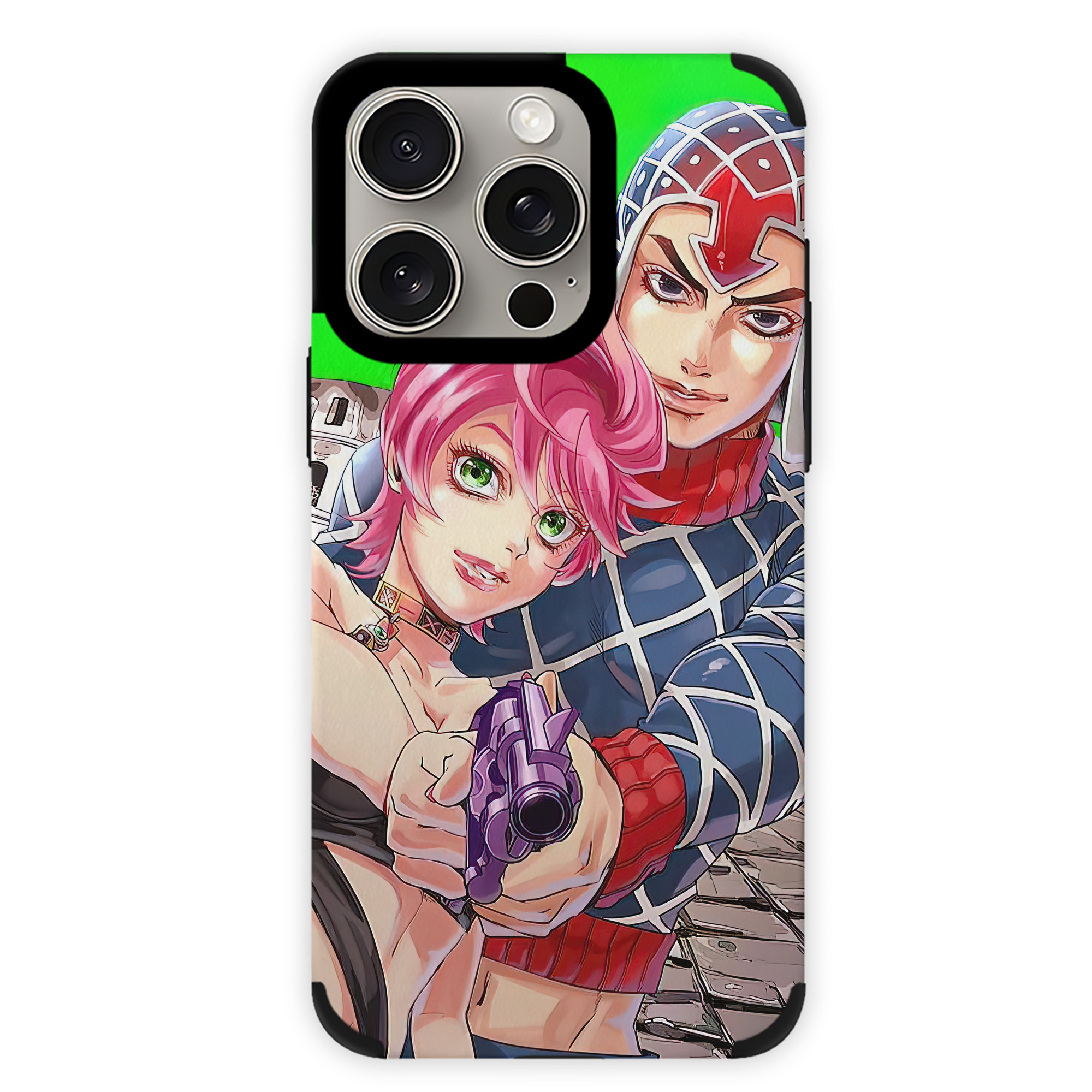 （画像用） ジョジョの奇妙な冒険 JoJo's Bizarre Adventure 【iPhone15ProMax対応】 PUレザー スマホケース 耐衝撃＆黄変防止