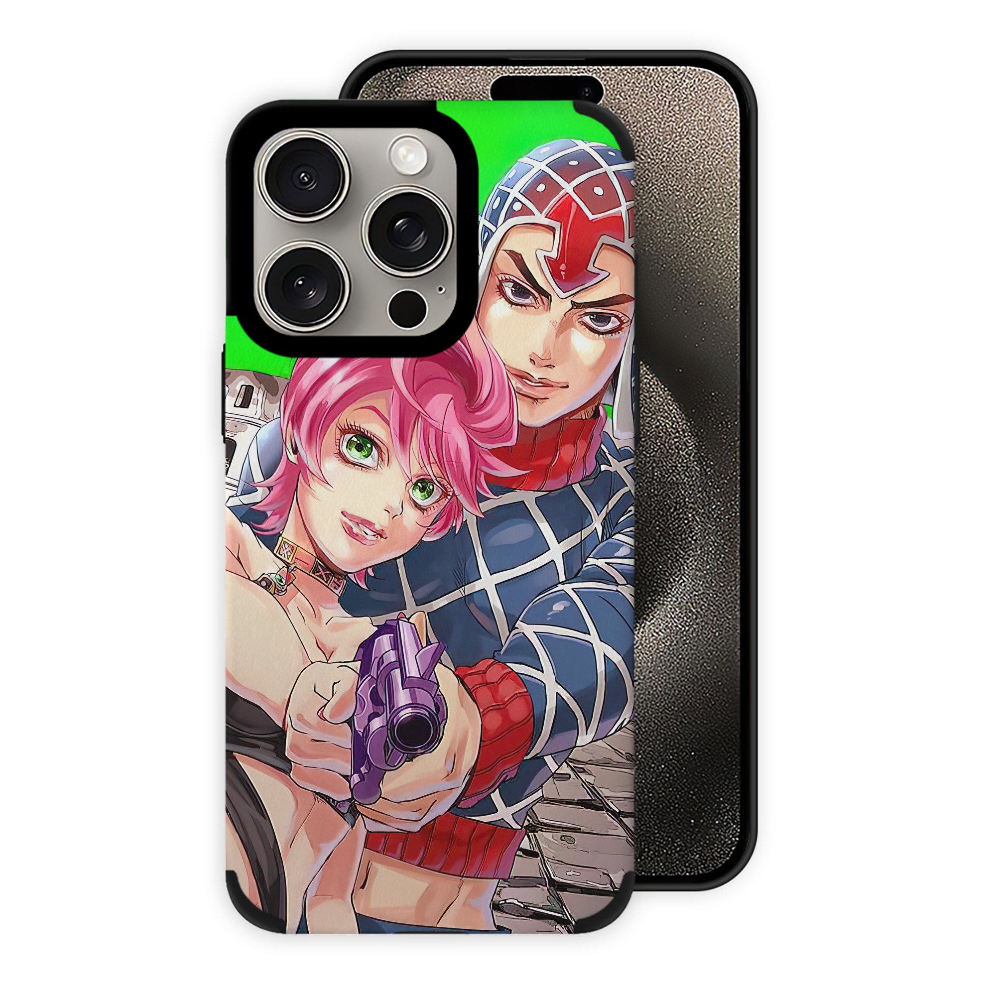 （画像用） ジョジョの奇妙な冒険 JoJo's Bizarre Adventure 【iPhone15ProMax対応】 PUレザー スマホケース 耐衝撃＆黄変防止