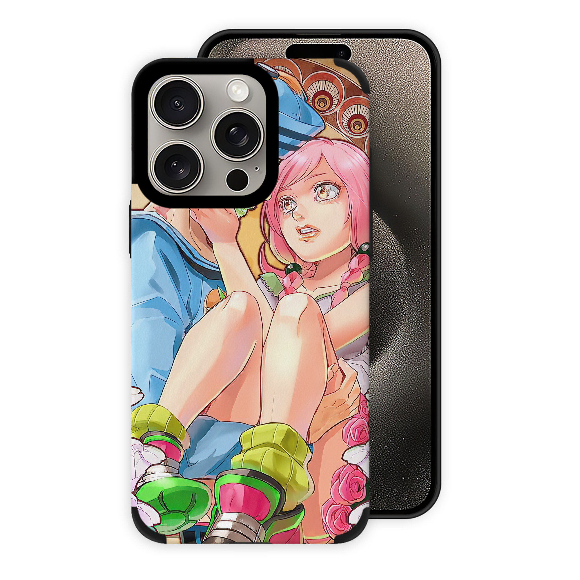 （画像用） ジョジョの奇妙な冒険 JoJo's Bizarre Adventure 【iPhone15ProMax対応】 PUレザー スマホケース 耐衝撃＆黄変防止