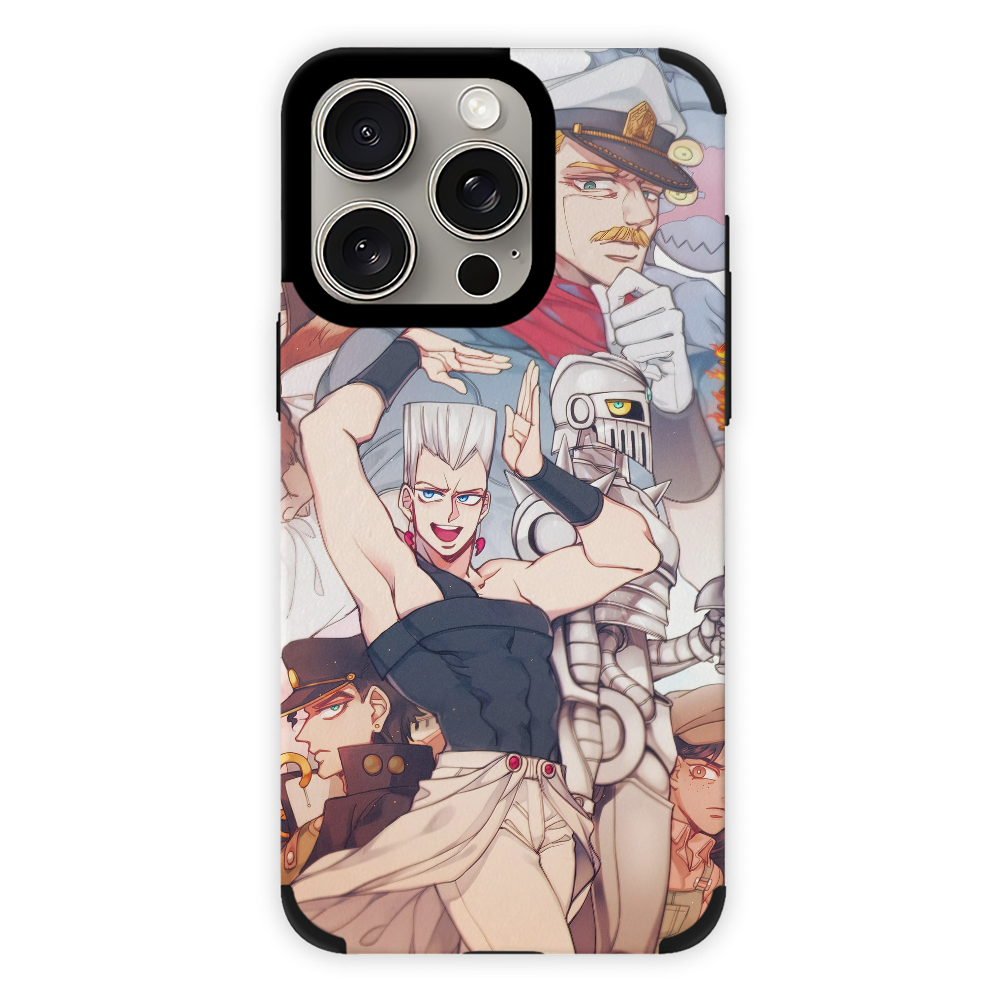 （画像用） ジョジョの奇妙な冒険 JoJo's Bizarre Adventure 【iPhone15ProMax対応】 PUレザー スマホケース 耐衝撃＆黄変防止