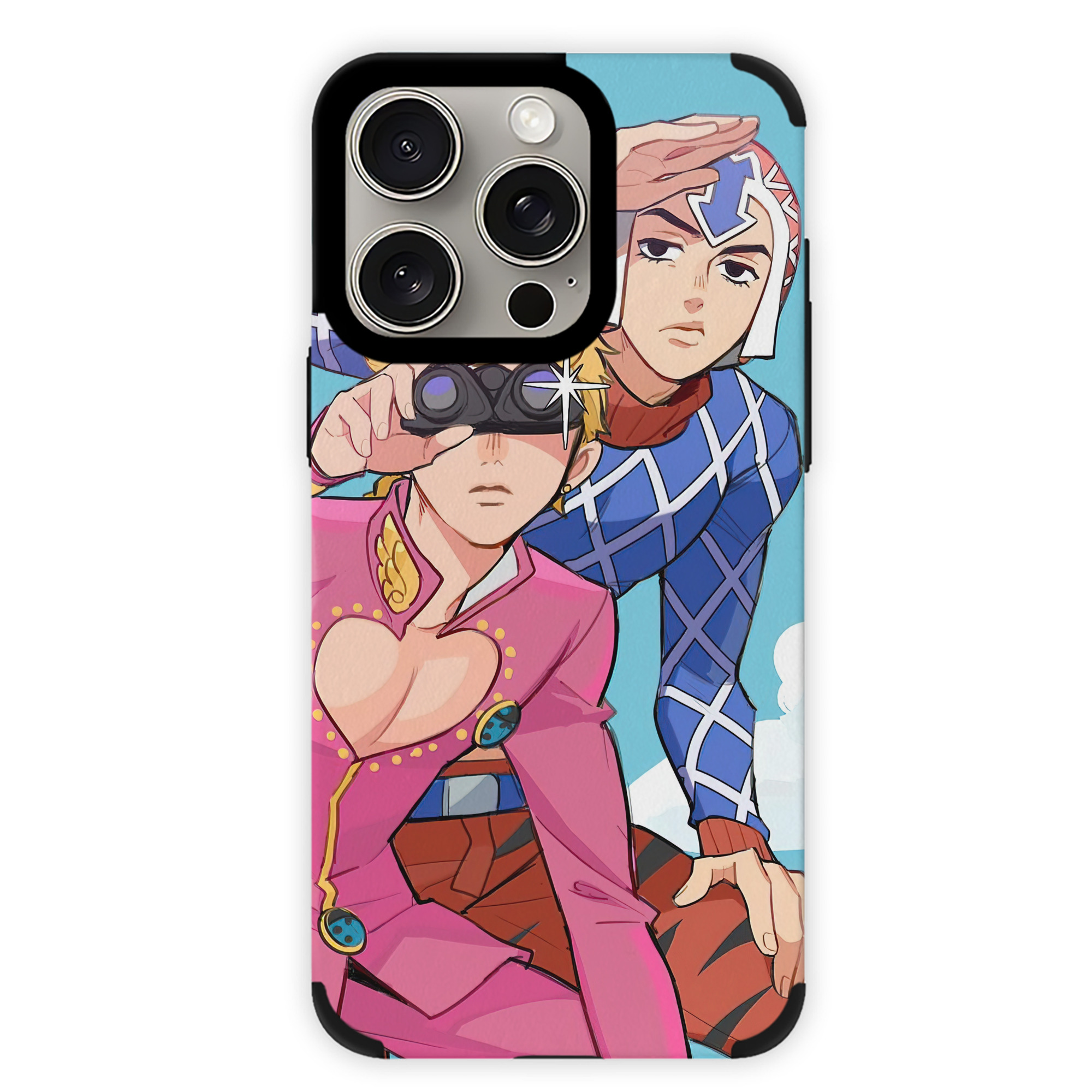 （画像用） ジョジョの奇妙な冒険 JoJo's Bizarre Adventure 【iPhone15ProMax対応】 PUレザー スマホケース 耐衝撃＆黄変防止