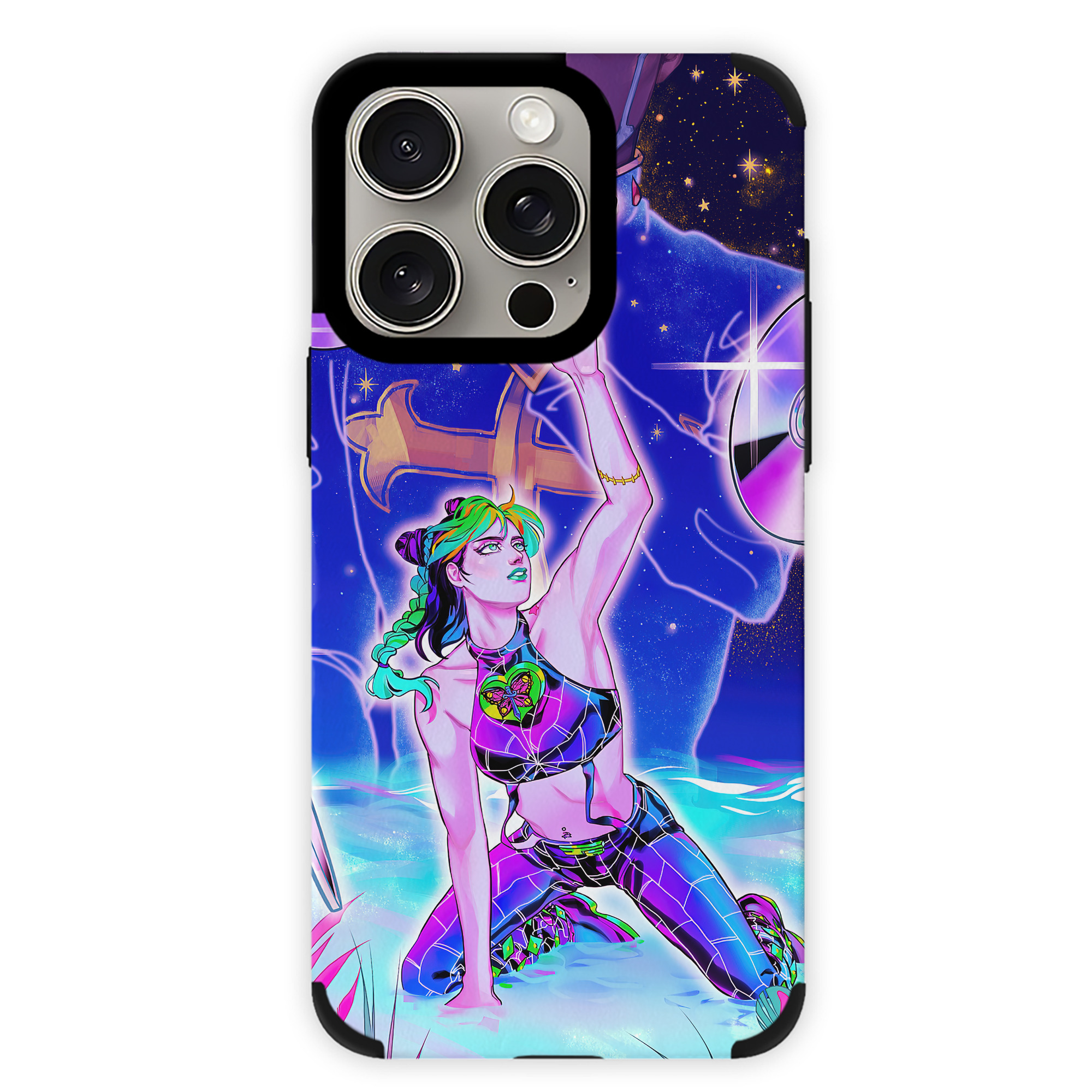 （画像用） ジョジョの奇妙な冒険 JoJo's Bizarre Adventure 【iPhone15ProMax対応】 PUレザー スマホケース 耐衝撃＆黄変防止