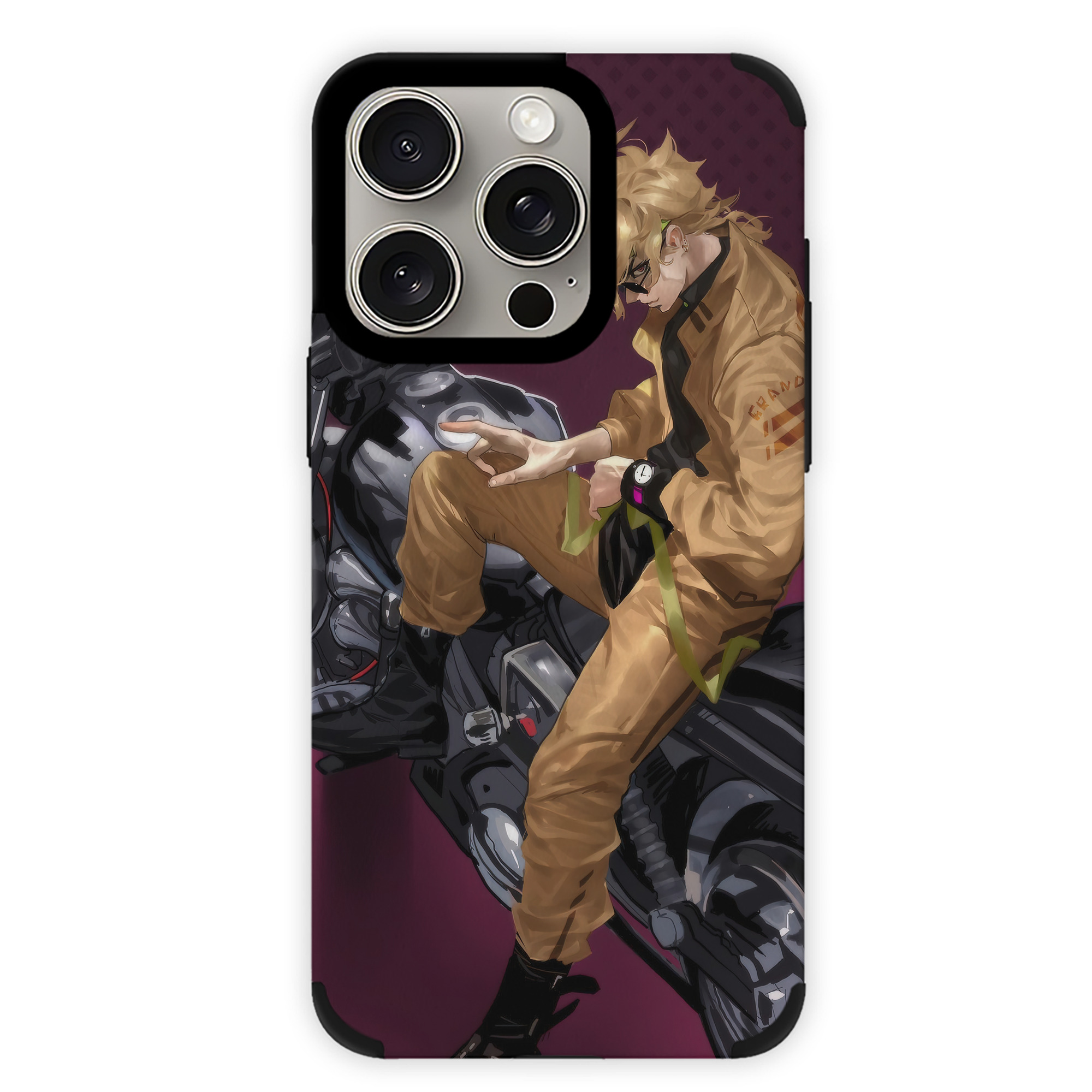 （画像用） ジョジョの奇妙な冒険 JoJo's Bizarre Adventure 【iPhone15ProMax対応】 PUレザー スマホケース 耐衝撃＆黄変防止