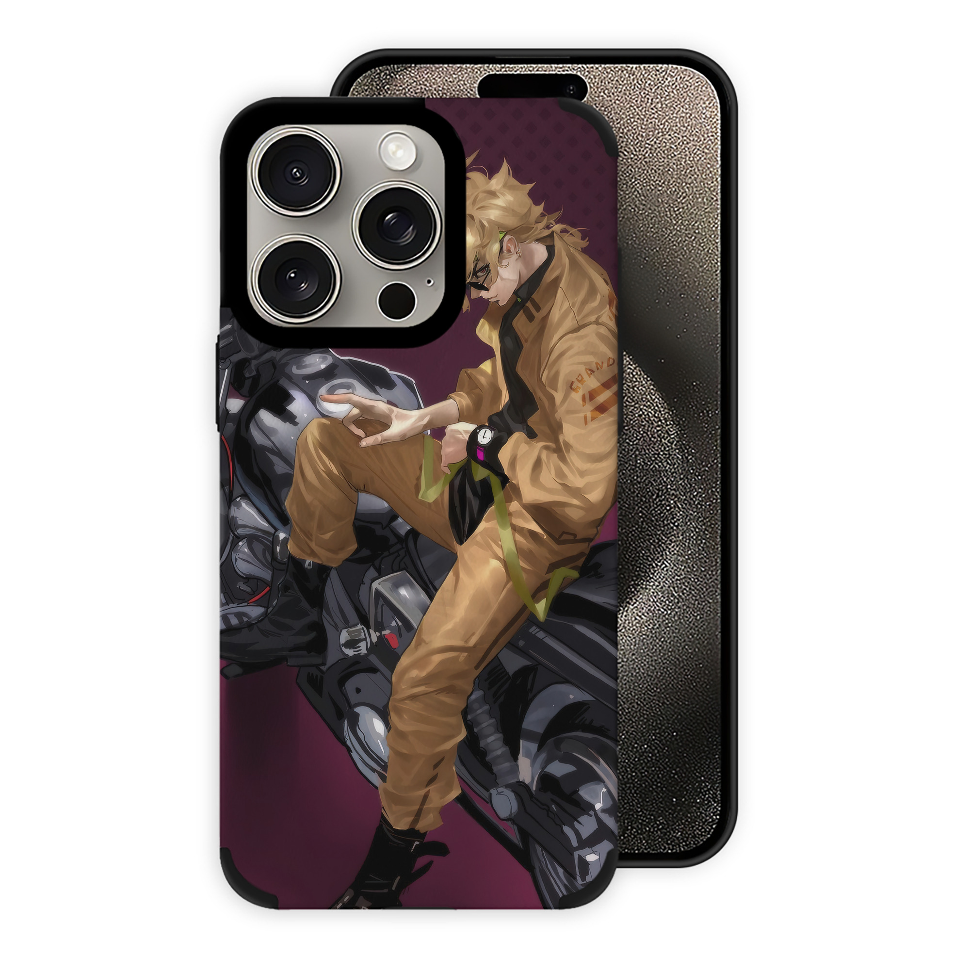 （画像用） ジョジョの奇妙な冒険 JoJo's Bizarre Adventure 【iPhone15ProMax対応】 PUレザー スマホケース 耐衝撃＆黄変防止