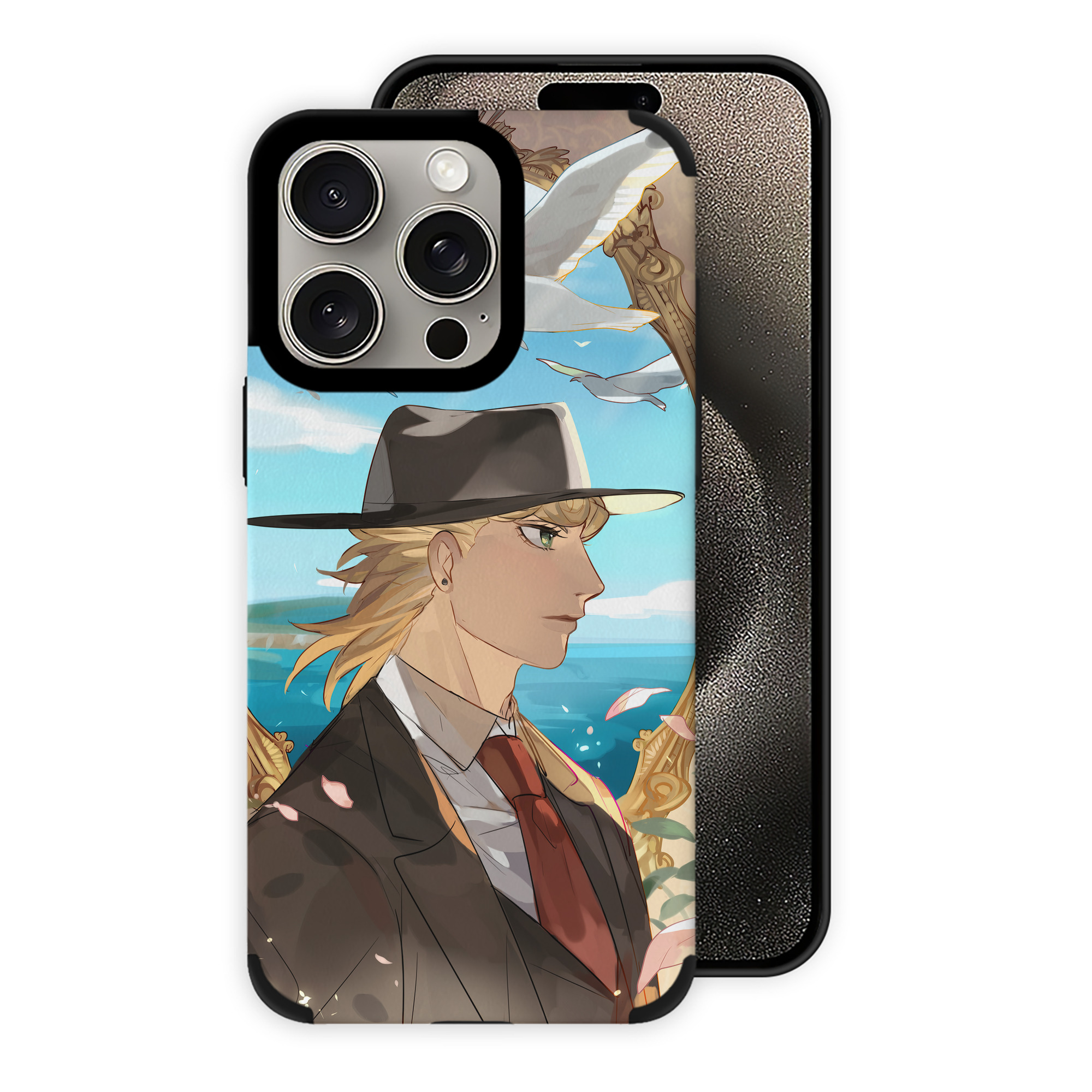 （画像用） ジョジョの奇妙な冒険 JoJo's Bizarre Adventure 【iPhone15ProMax対応】 PUレザー スマホケース 耐衝撃＆黄変防止