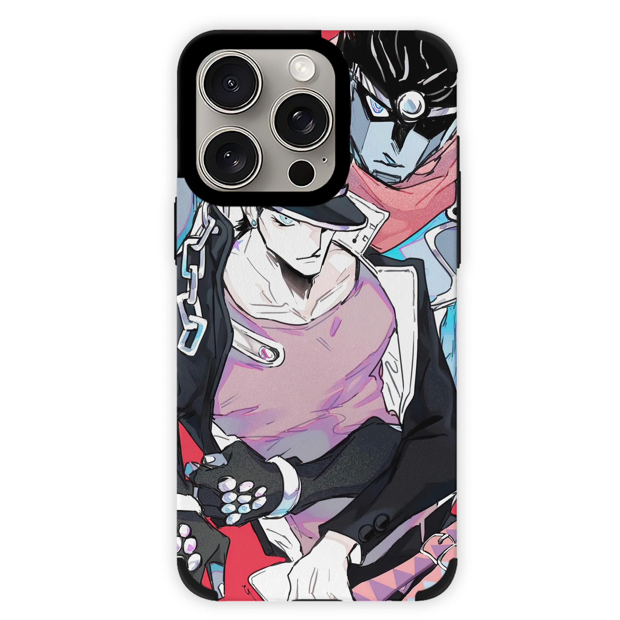 （画像用） ジョジョの奇妙な冒険 JoJo's Bizarre Adventure 【iPhone15ProMax対応】 PUレザー スマホケース 耐衝撃＆黄変防止