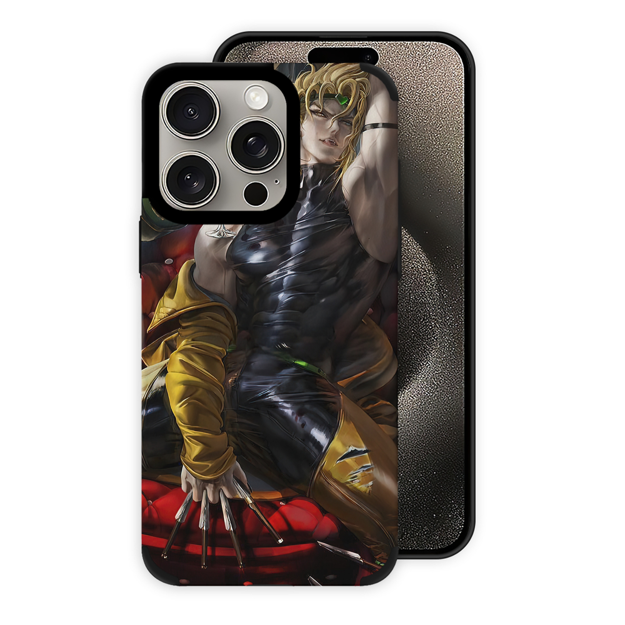 （画像用） ジョジョの奇妙な冒険 JoJo's Bizarre Adventure 【iPhone15ProMax対応】 PUレザー スマホケース 耐衝撃＆黄変防止
