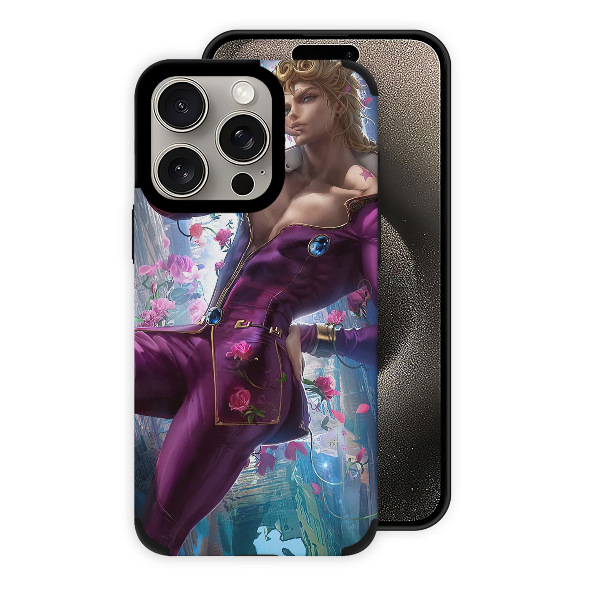 （画像用） ジョジョの奇妙な冒険 JoJo's Bizarre Adventure 【iPhone15ProMax対応】 PUレザー スマホケース 耐衝撃＆黄変防止