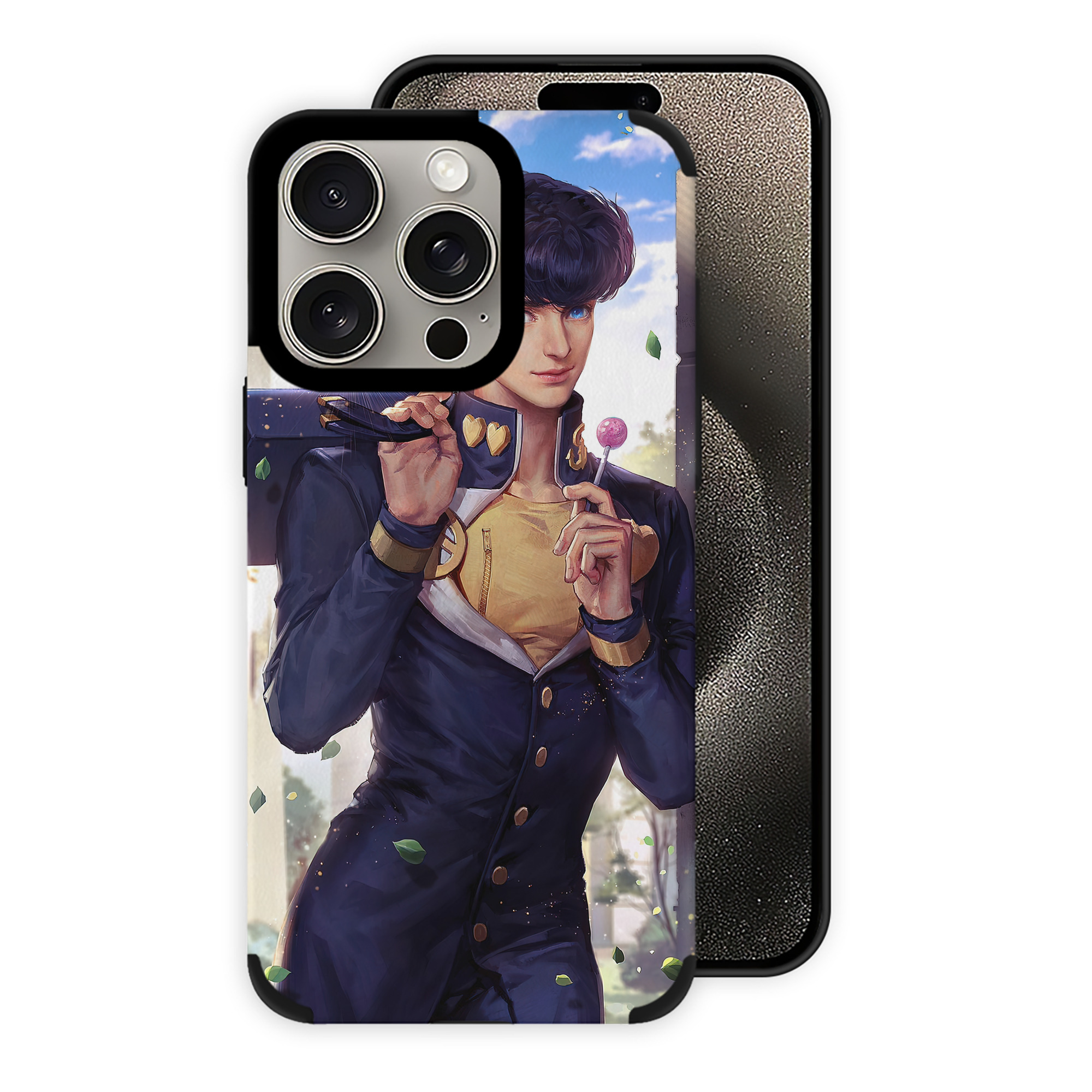（画像用） ジョジョの奇妙な冒険 JoJo's Bizarre Adventure 【iPhone15ProMax対応】 PUレザー スマホケース 耐衝撃＆黄変防止