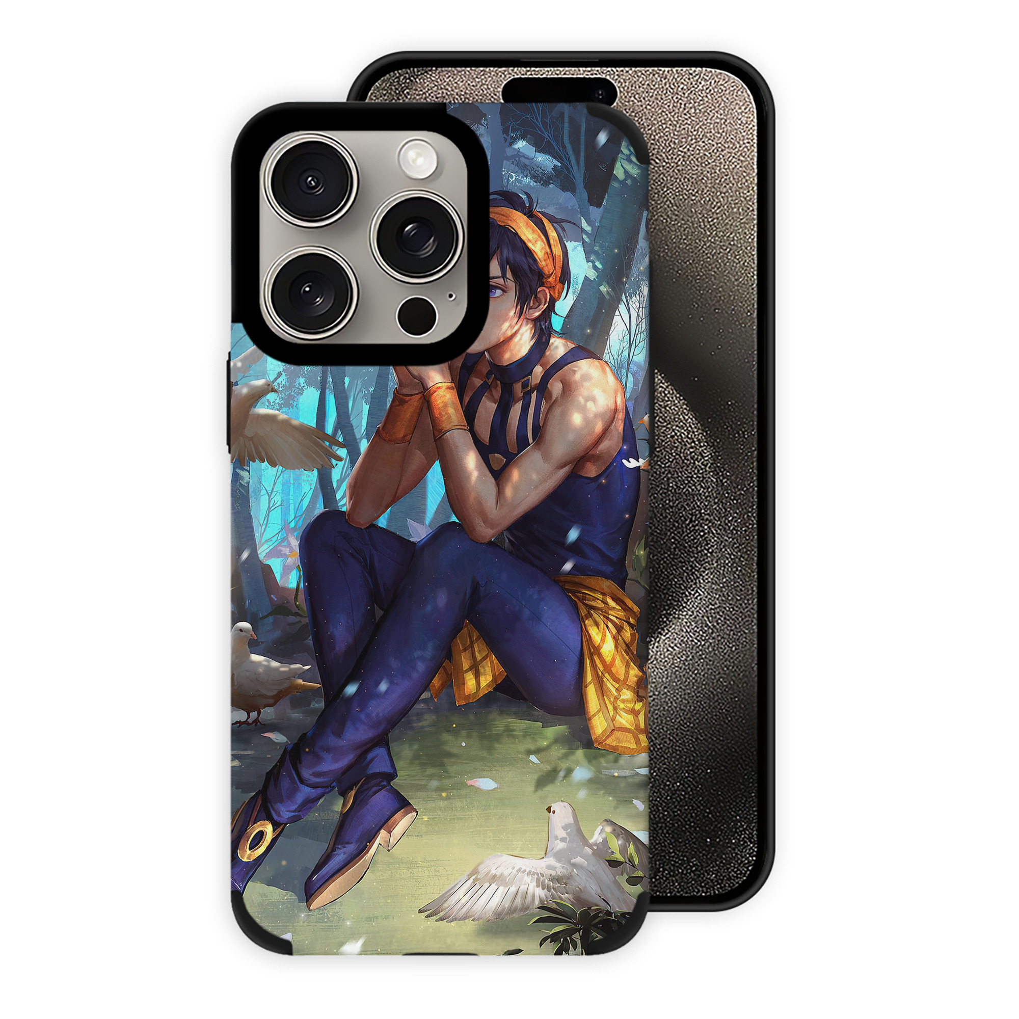 （画像用） ジョジョの奇妙な冒険 JoJo's Bizarre Adventure 【iPhone15ProMax対応】 PUレザー スマホケース 耐衝撃＆黄変防止