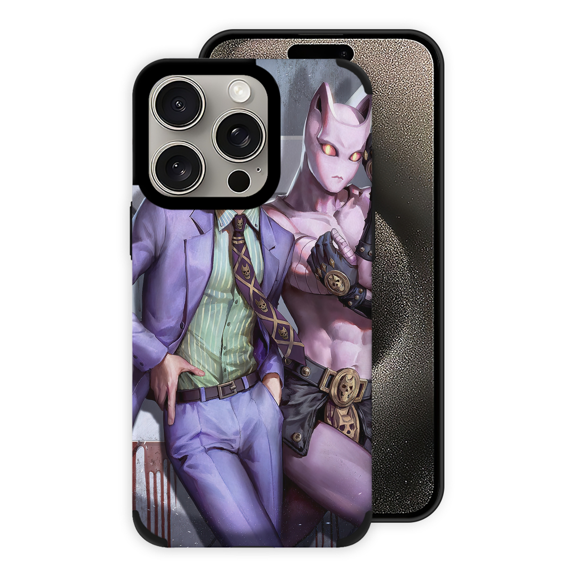 （画像用） ジョジョの奇妙な冒険 JoJo's Bizarre Adventure 【iPhone15ProMax対応】 PUレザー スマホケース 耐衝撃＆黄変防止
