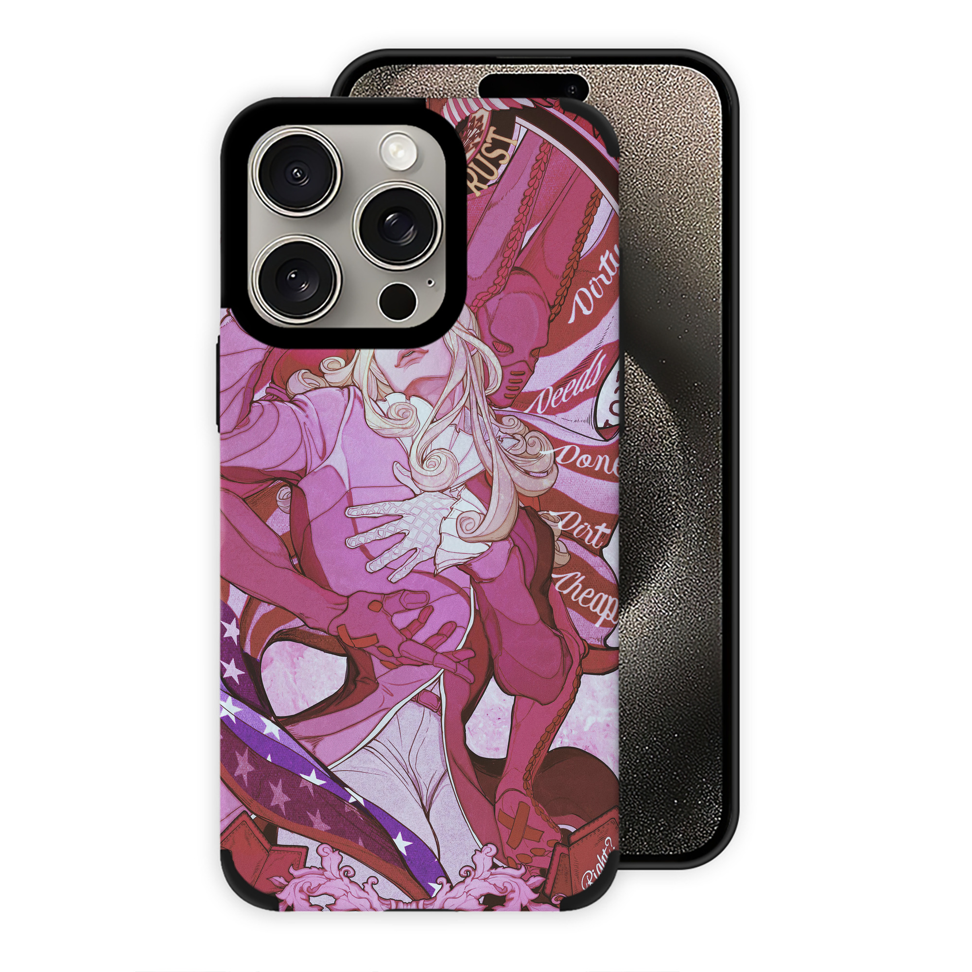 （画像用） ジョジョの奇妙な冒険 JoJo's Bizarre Adventure 【iPhone15ProMax対応】 PUレザー スマホケース 耐衝撃＆黄変防止