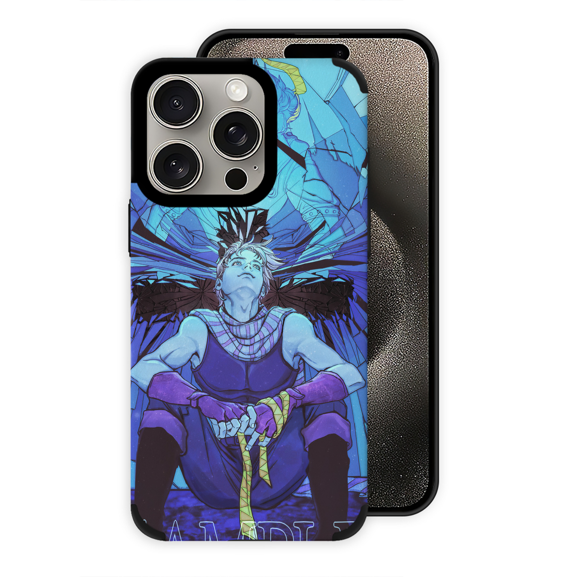 （画像用） ジョジョの奇妙な冒険 JoJo's Bizarre Adventure 【iPhone15ProMax対応】 PUレザー スマホケース 耐衝撃＆黄変防止