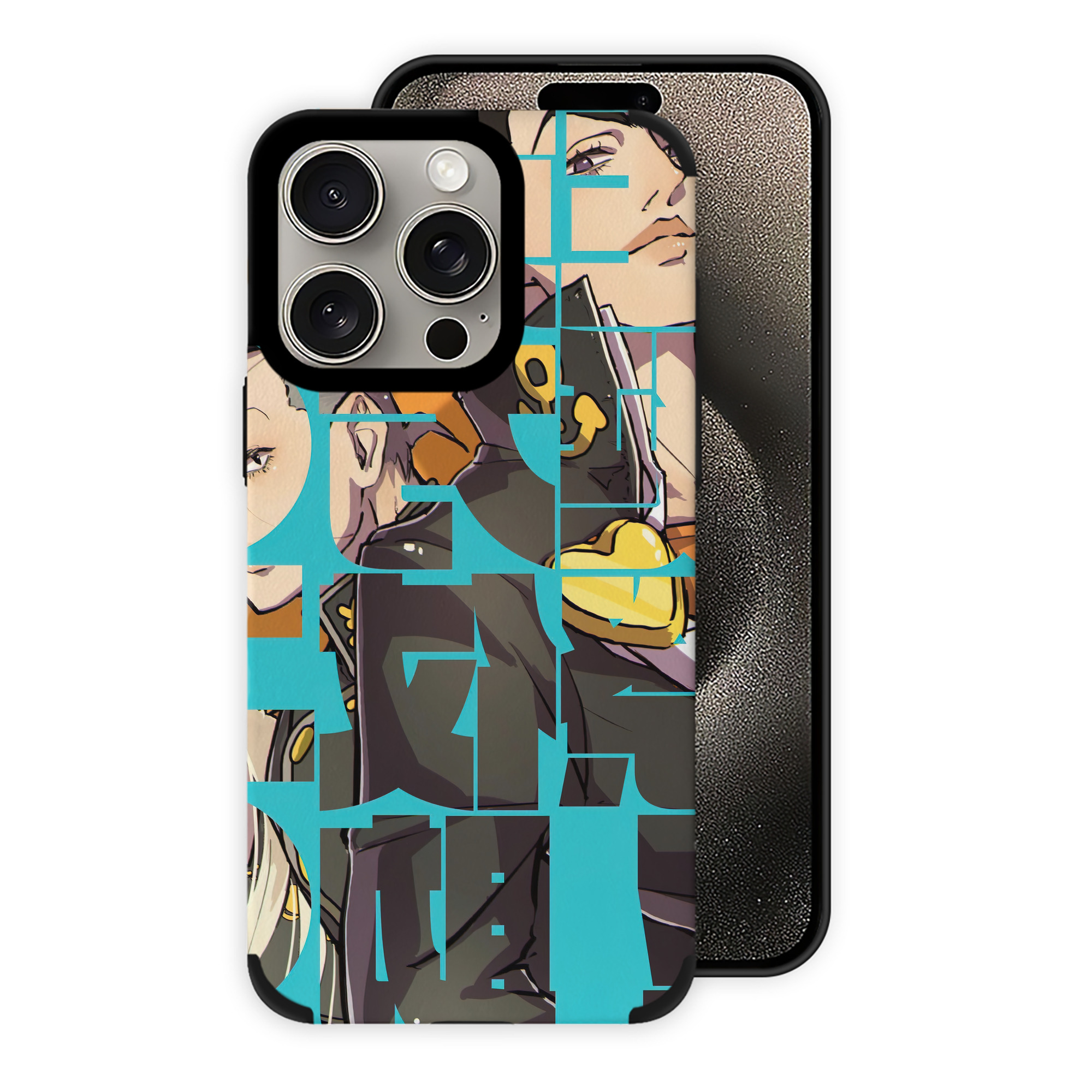 （画像用） ジョジョの奇妙な冒険 JoJo's Bizarre Adventure 【iPhone15ProMax対応】 PUレザー スマホケース 耐衝撃＆黄変防止