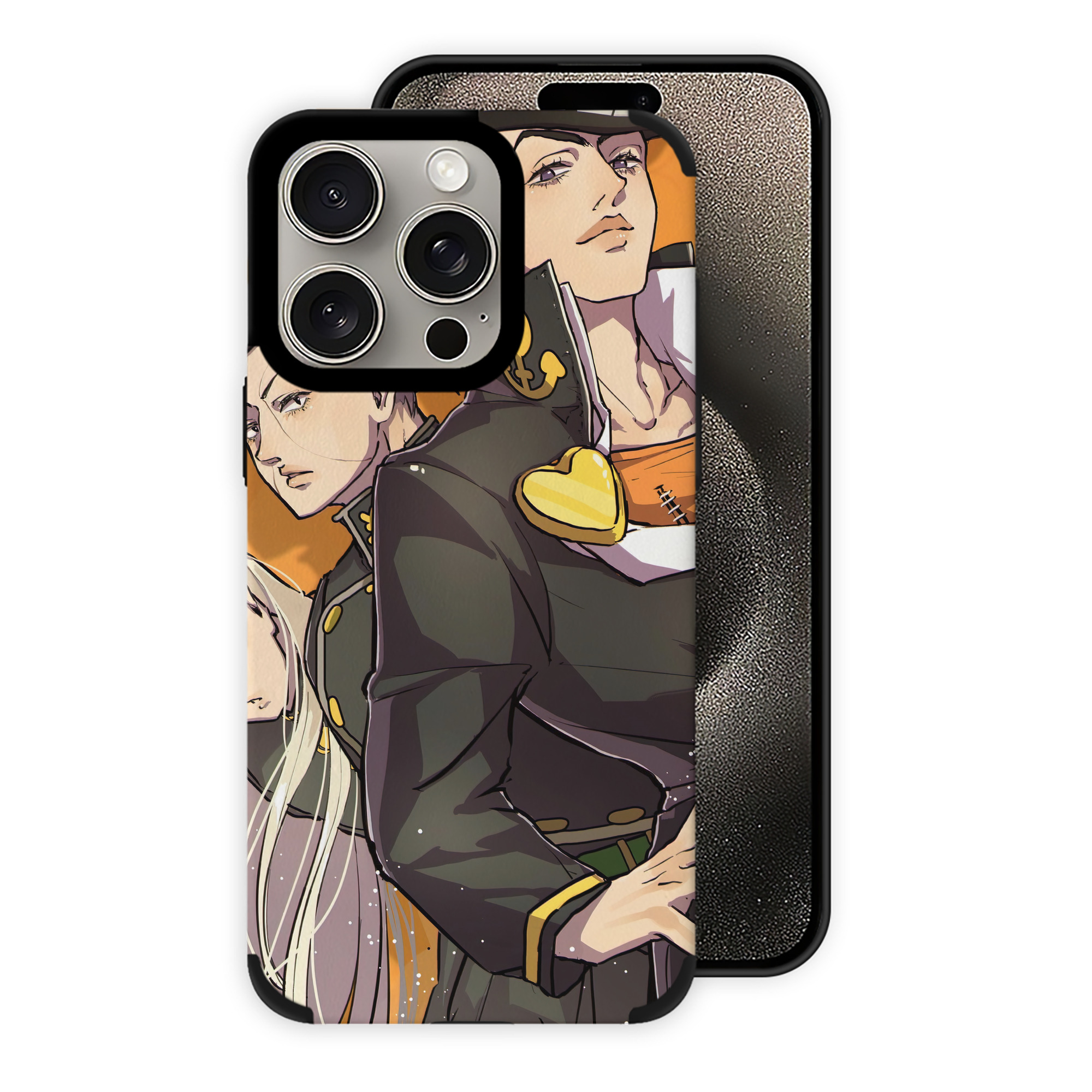（画像用） ジョジョの奇妙な冒険 JoJo's Bizarre Adventure 【iPhone15ProMax対応】 PUレザー スマホケース 耐衝撃＆黄変防止