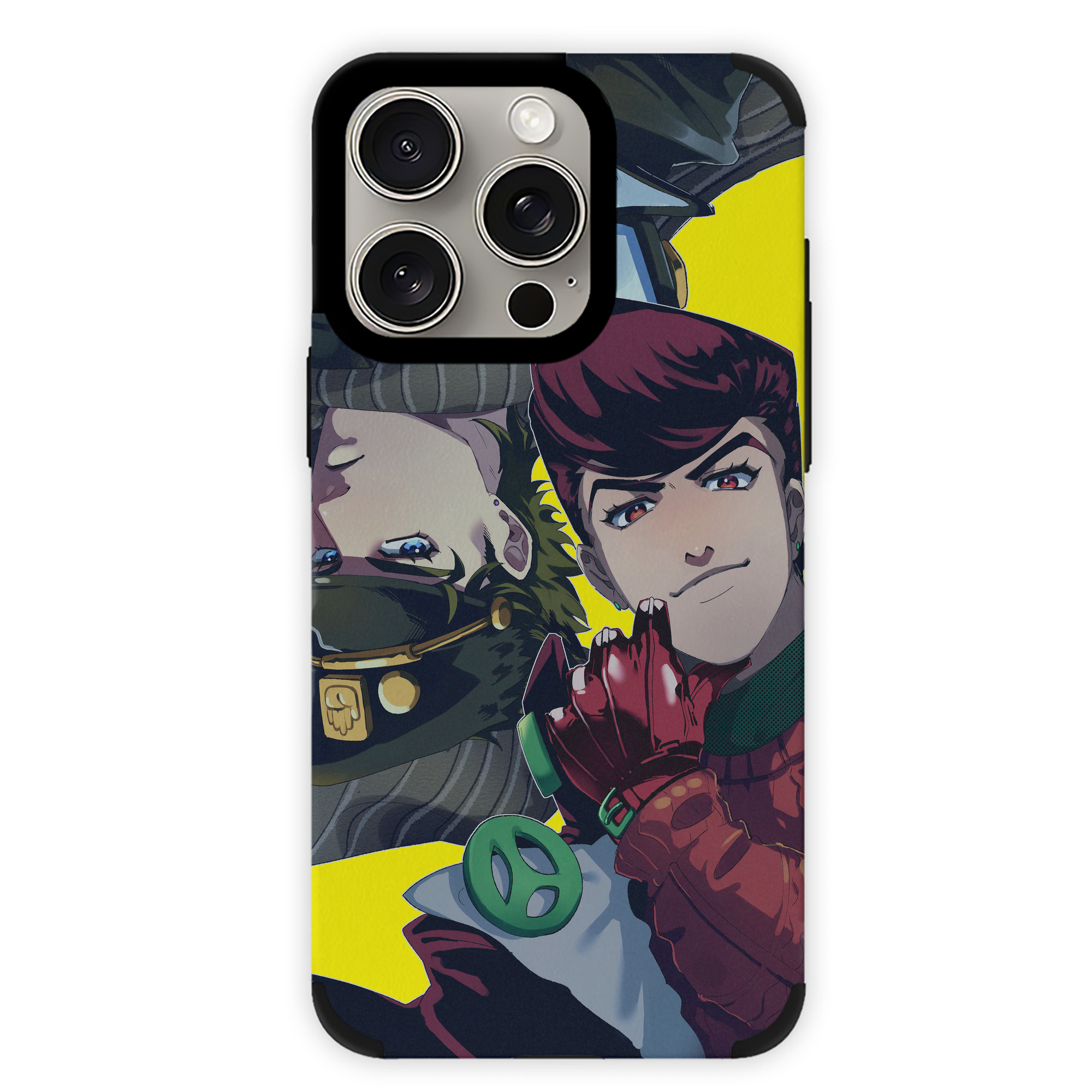 （画像用） ジョジョの奇妙な冒険 JoJo's Bizarre Adventure 【iPhone15ProMax対応】 PUレザー スマホケース 耐衝撃＆黄変防止
