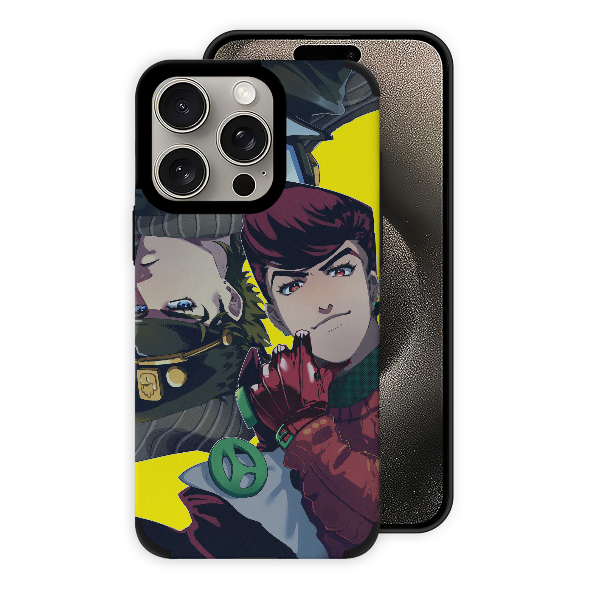 （画像用） ジョジョの奇妙な冒険 JoJo's Bizarre Adventure 【iPhone15ProMax対応】 PUレザー スマホケース 耐衝撃＆黄変防止