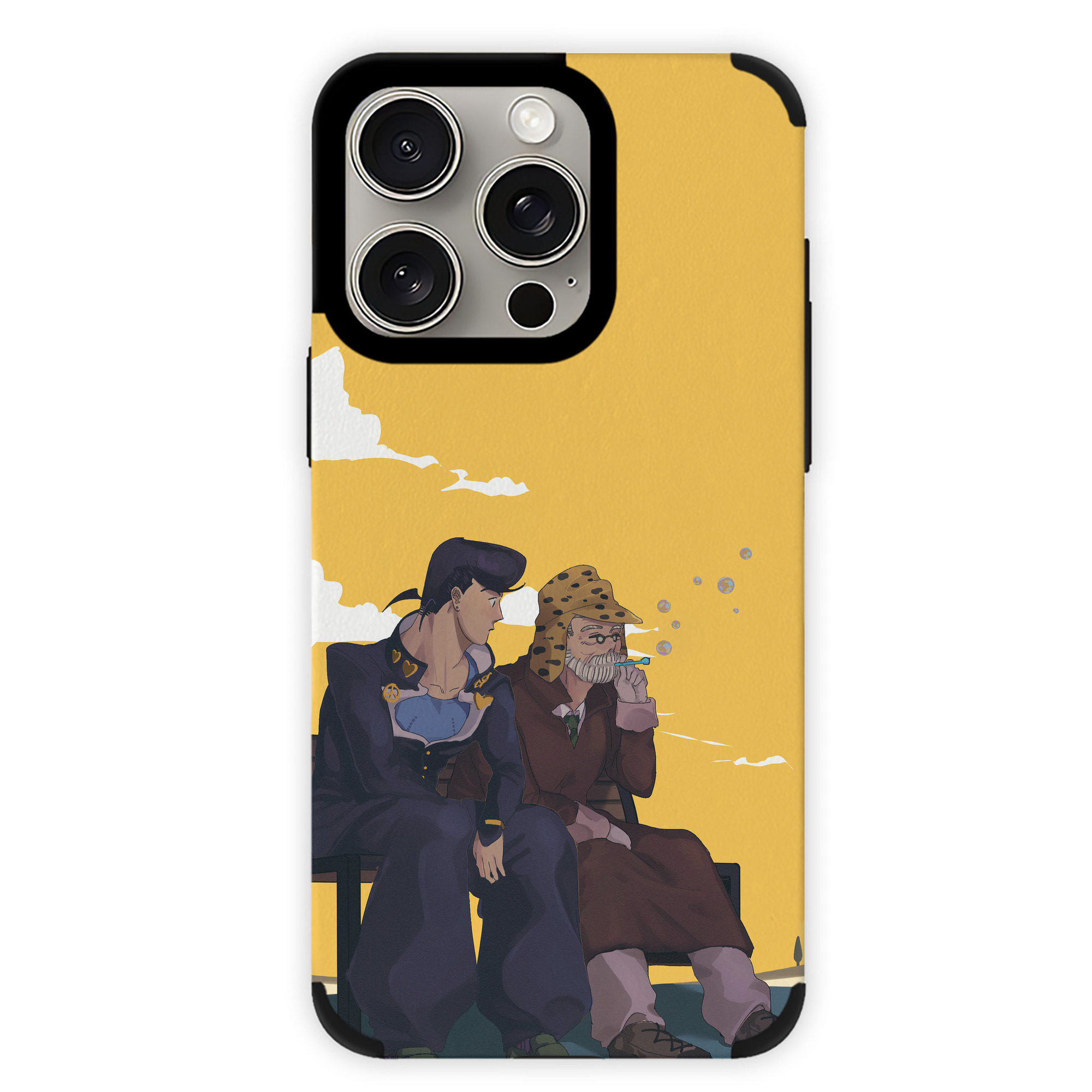（画像用） ジョジョの奇妙な冒険 JoJo's Bizarre Adventure 【iPhone15ProMax対応】 PUレザー スマホケース 耐衝撃＆黄変防止