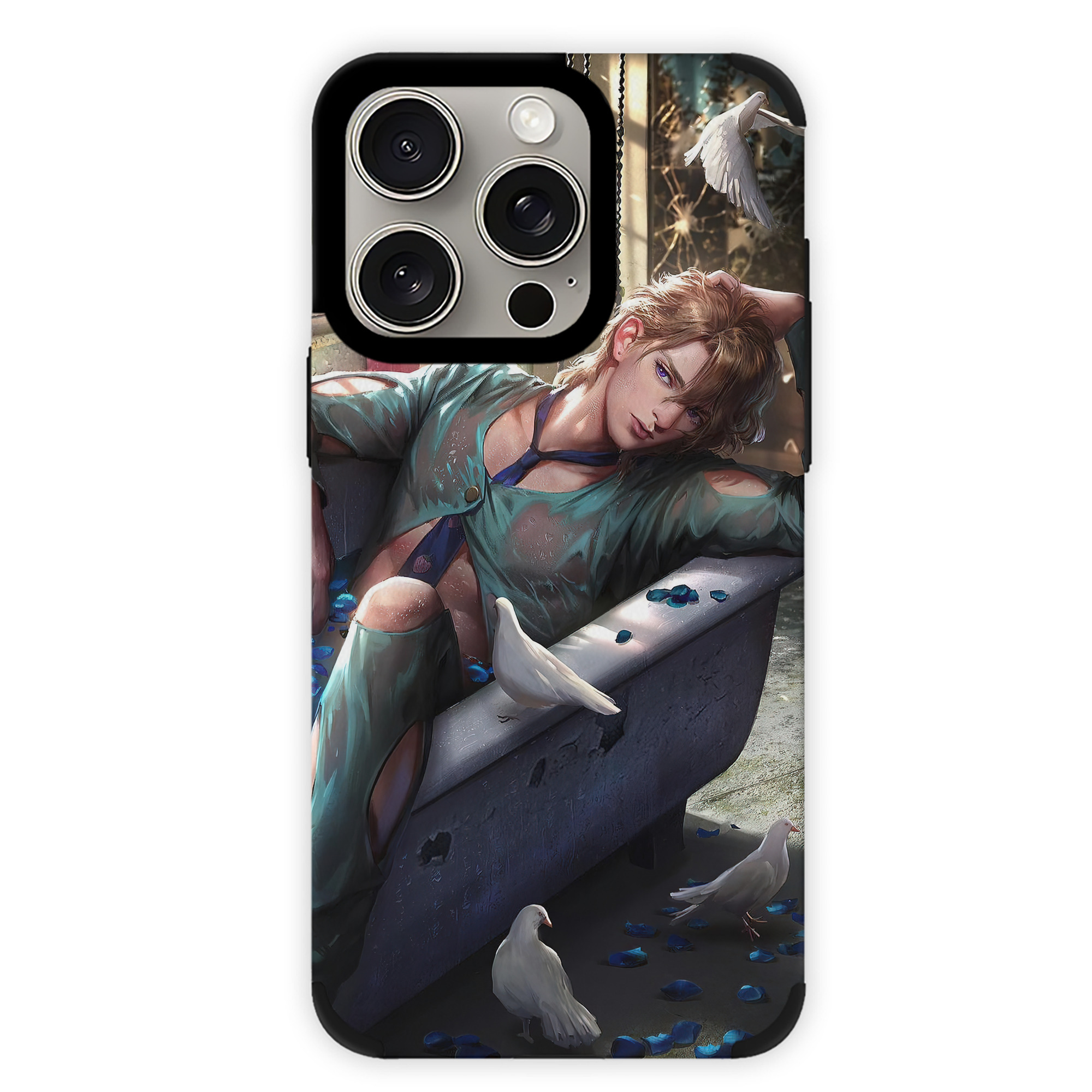 （画像用） ジョジョの奇妙な冒険 JoJo's Bizarre Adventure 【iPhone15ProMax対応】 PUレザー スマホケース 耐衝撃＆黄変防止