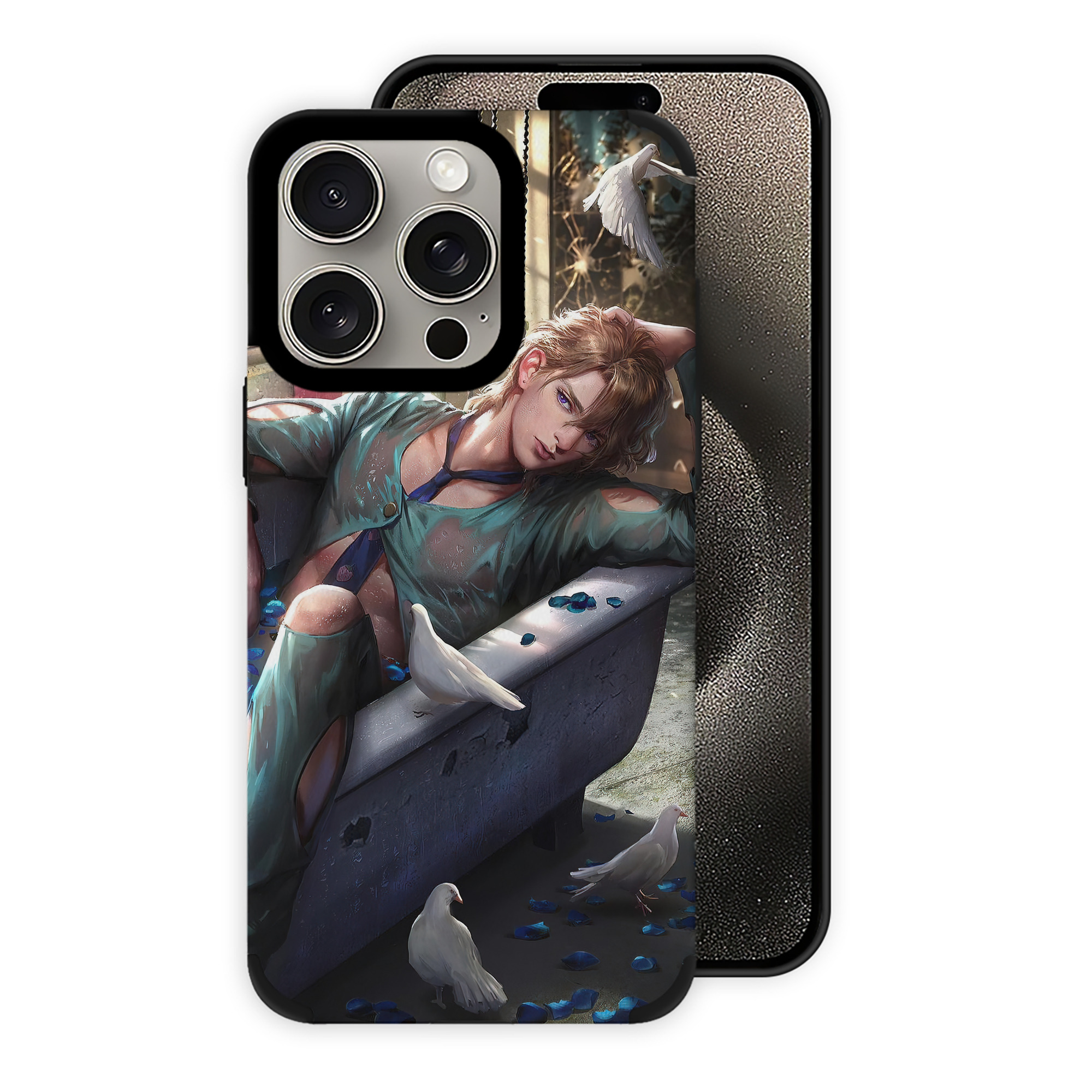 （画像用） ジョジョの奇妙な冒険 JoJo's Bizarre Adventure 【iPhone15ProMax対応】 PUレザー スマホケース 耐衝撃＆黄変防止