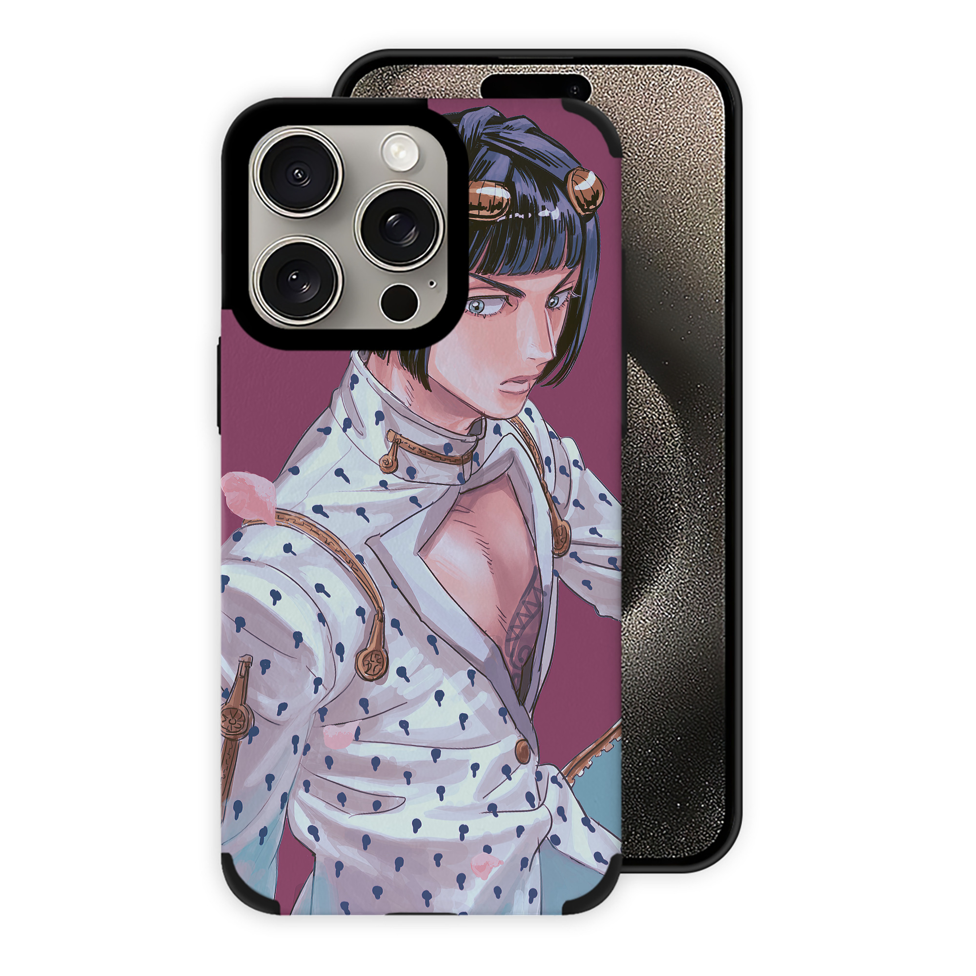（画像用） ジョジョの奇妙な冒険 JoJo's Bizarre Adventure 【iPhone15ProMax対応】 PUレザー スマホケース 耐衝撃＆黄変防止