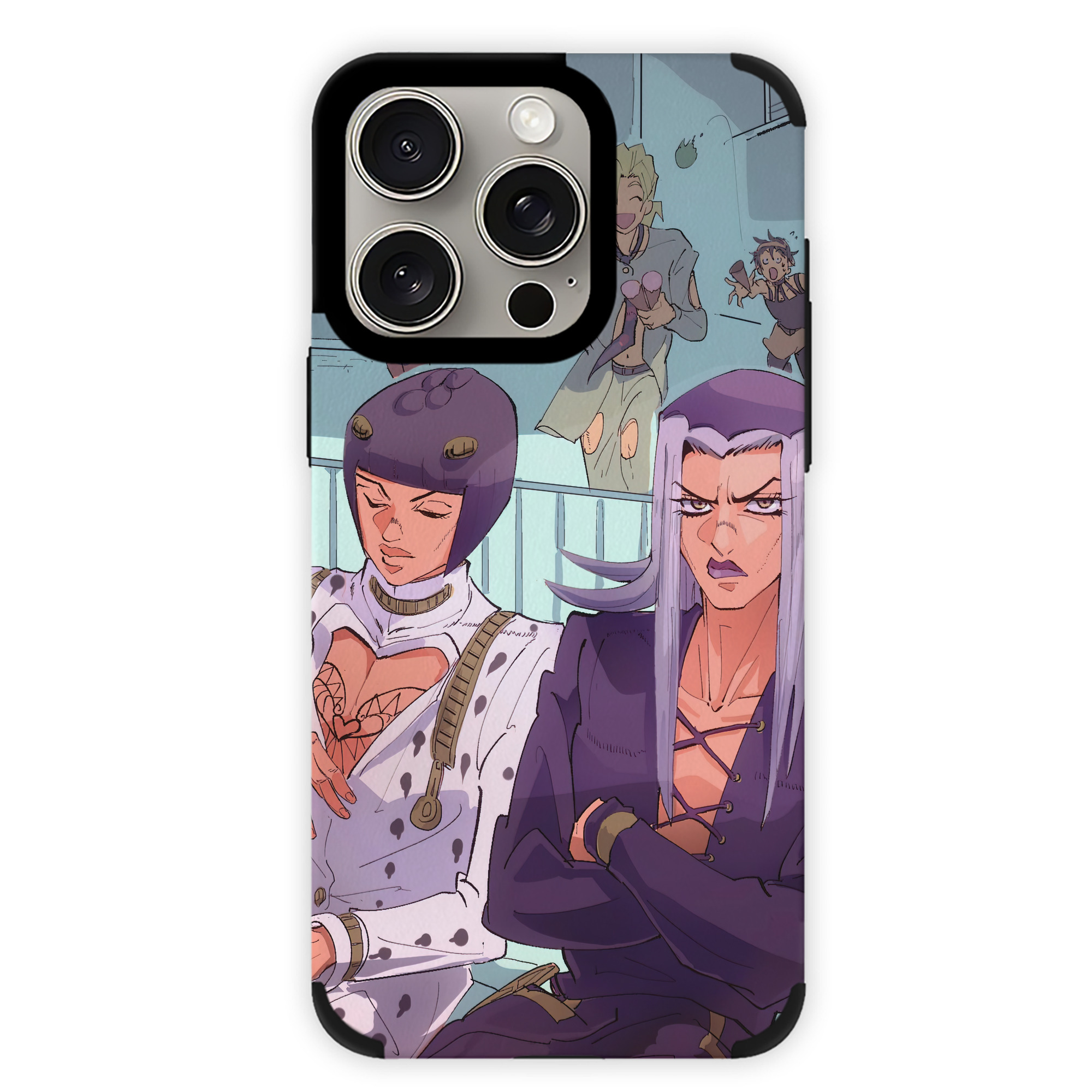 （画像用） ジョジョの奇妙な冒険 JoJo's Bizarre Adventure 【iPhone15ProMax対応】 PUレザー スマホケース 耐衝撃＆黄変防止