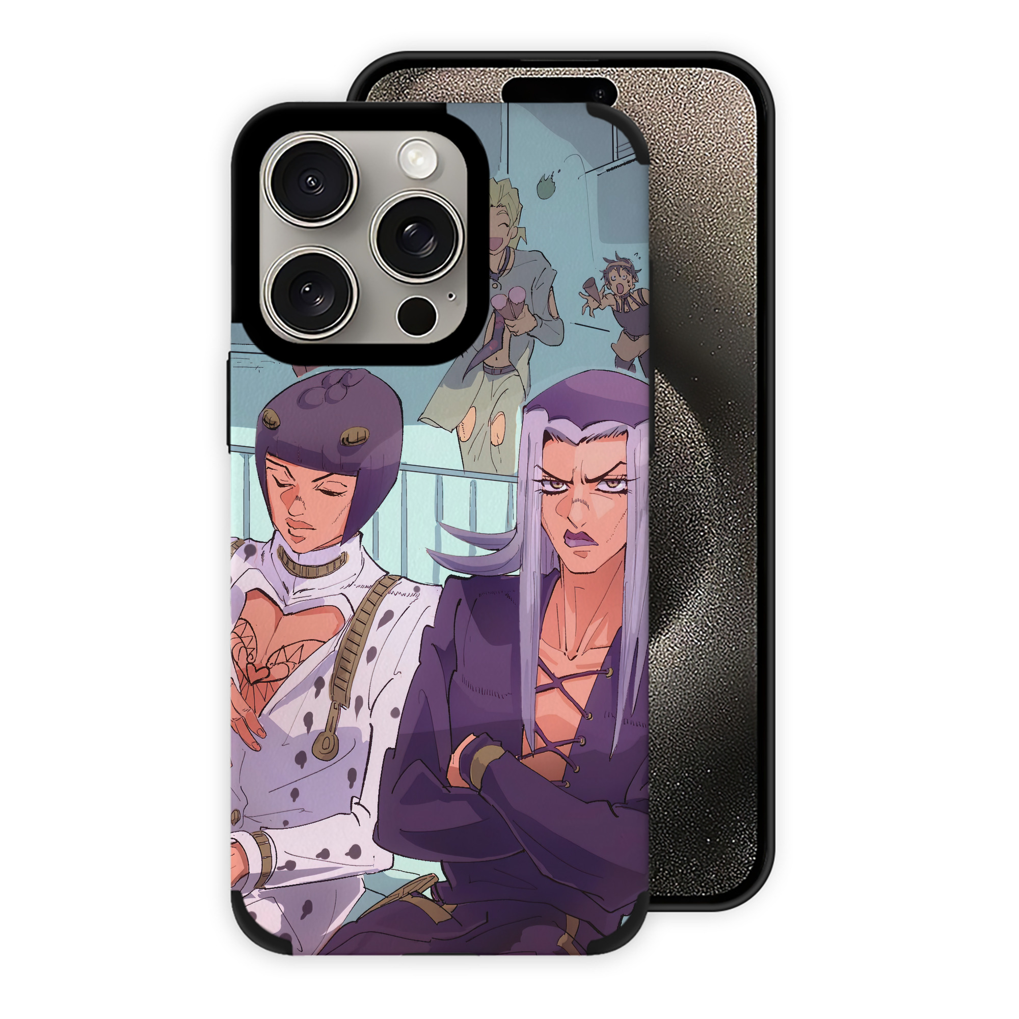 （画像用） ジョジョの奇妙な冒険 JoJo's Bizarre Adventure 【iPhone15ProMax対応】 PUレザー スマホケース 耐衝撃＆黄変防止