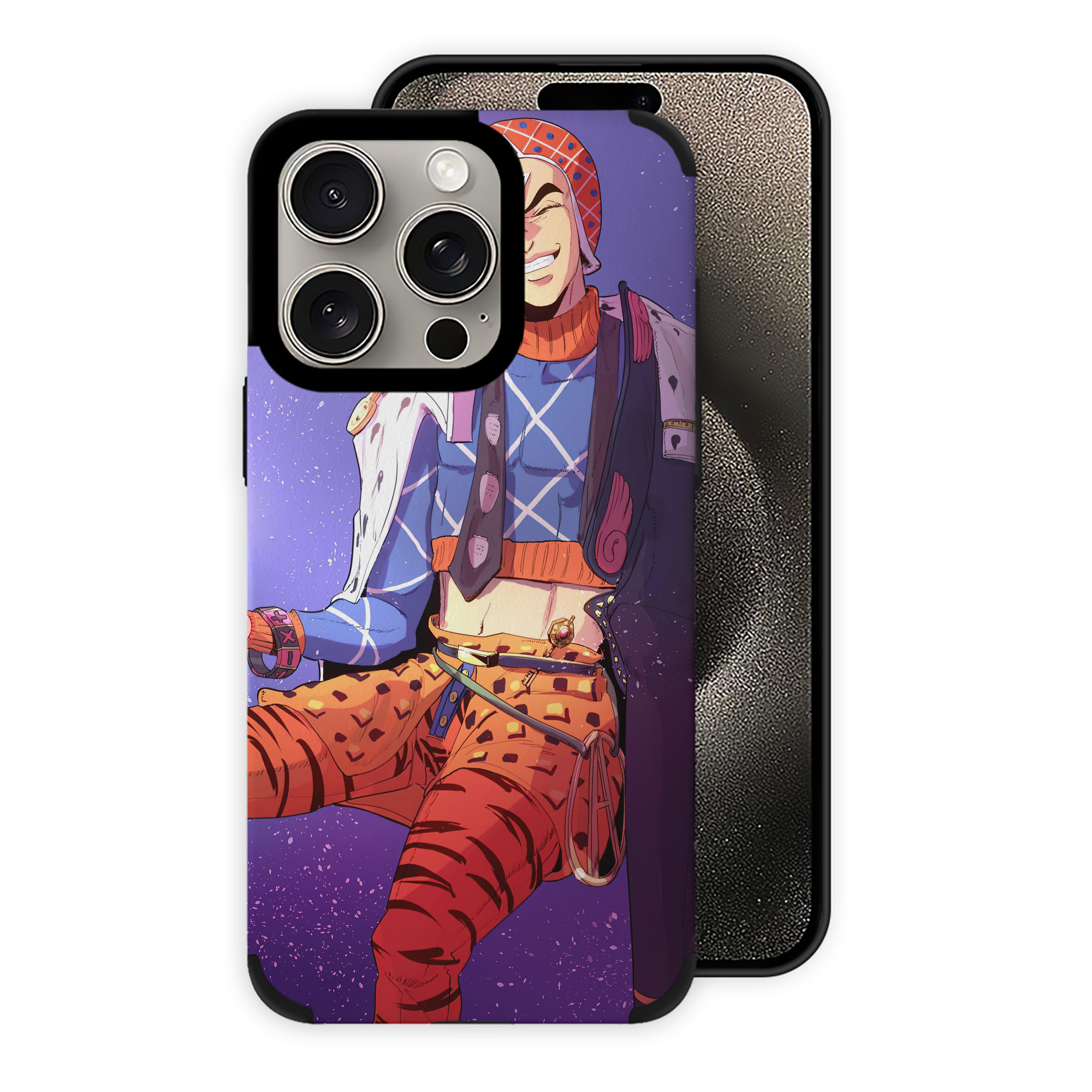（画像用） ジョジョの奇妙な冒険 JoJo's Bizarre Adventure 【iPhone15ProMax対応】 PUレザー スマホケース 耐衝撃＆黄変防止