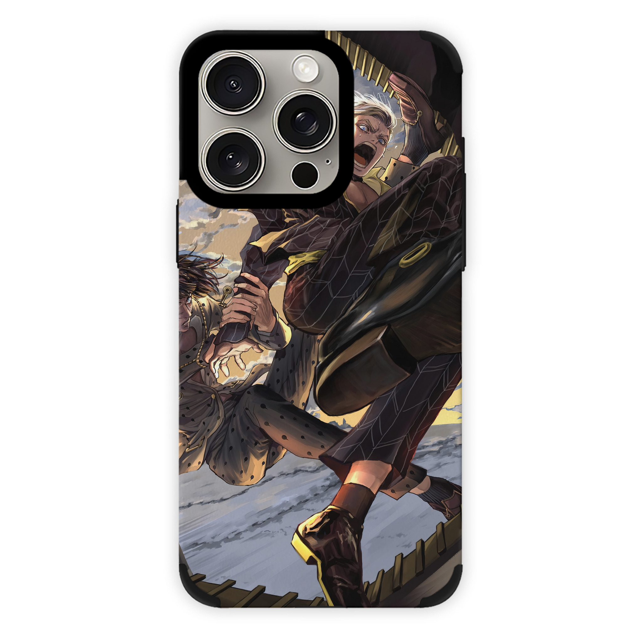 （画像用） ジョジョの奇妙な冒険 JoJo's Bizarre Adventure 【iPhone15ProMax対応】 PUレザー スマホケース 耐衝撃＆黄変防止