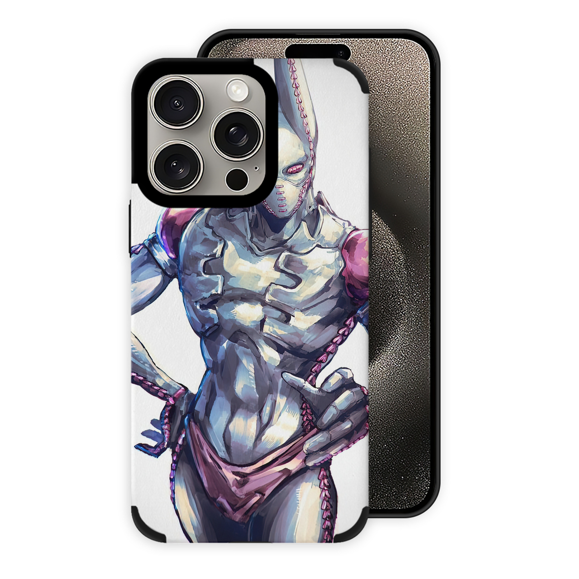 （画像用） ジョジョの奇妙な冒険 JoJo's Bizarre Adventure 【iPhone15ProMax対応】 PUレザー スマホケース 耐衝撃＆黄変防止