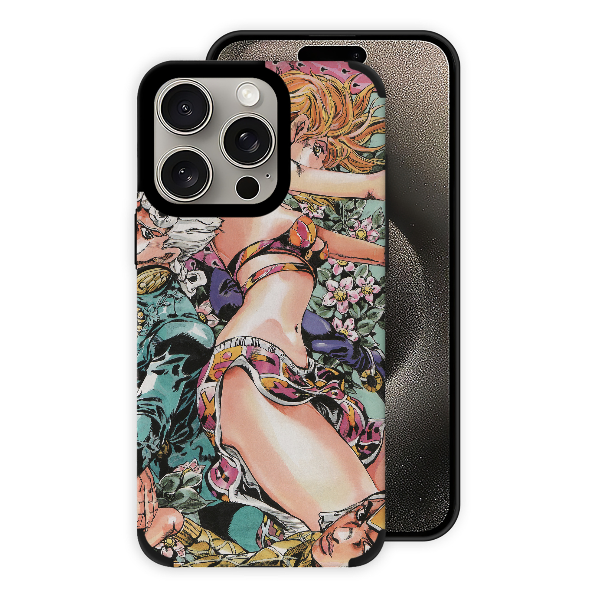 （画像用） ジョジョの奇妙な冒険 JoJo's Bizarre Adventure 【iPhone15ProMax対応】 PUレザー スマホケース 耐衝撃＆黄変防止