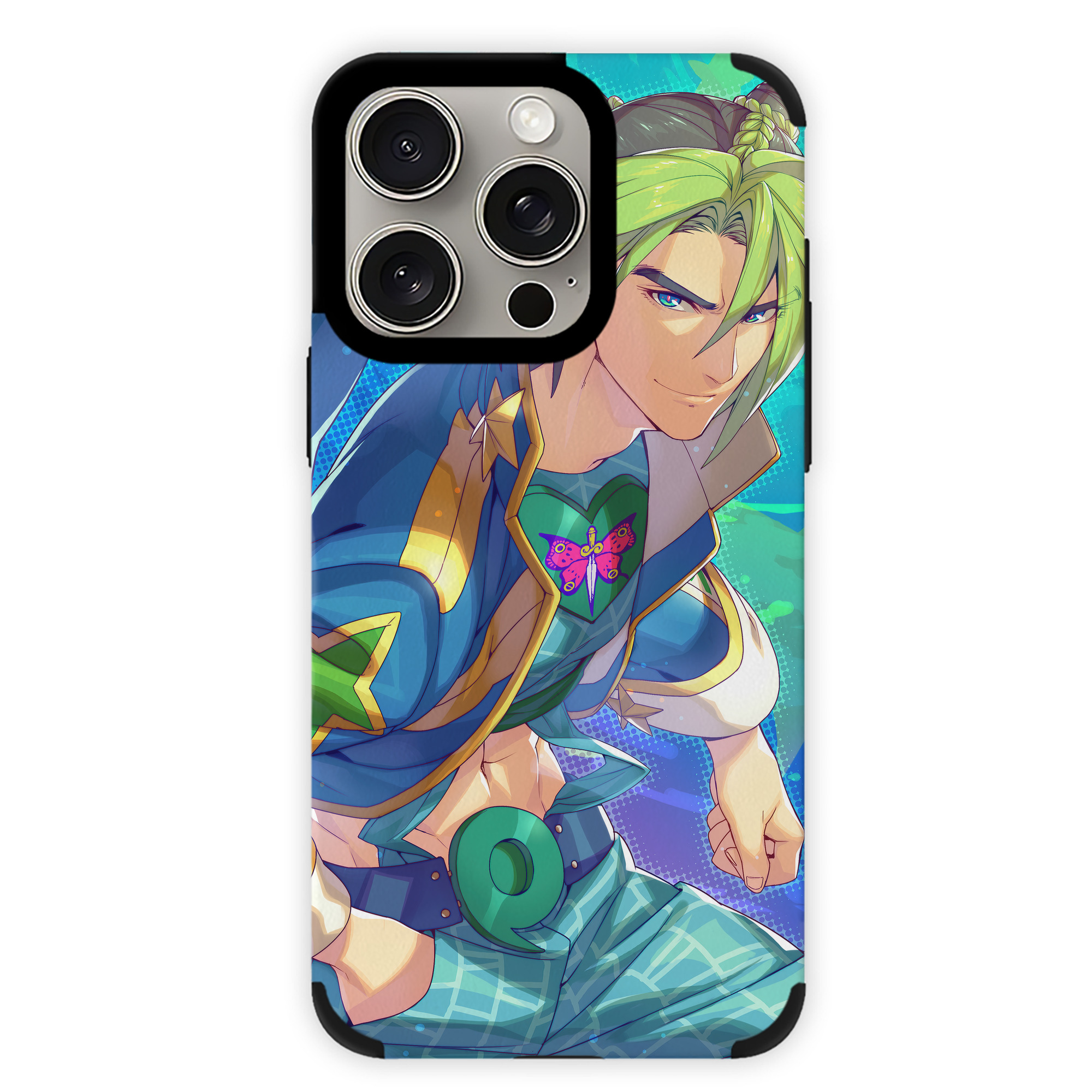 （画像用） ジョジョの奇妙な冒険 JoJo's Bizarre Adventure 【iPhone15ProMax対応】 PUレザー スマホケース 耐衝撃＆黄変防止
