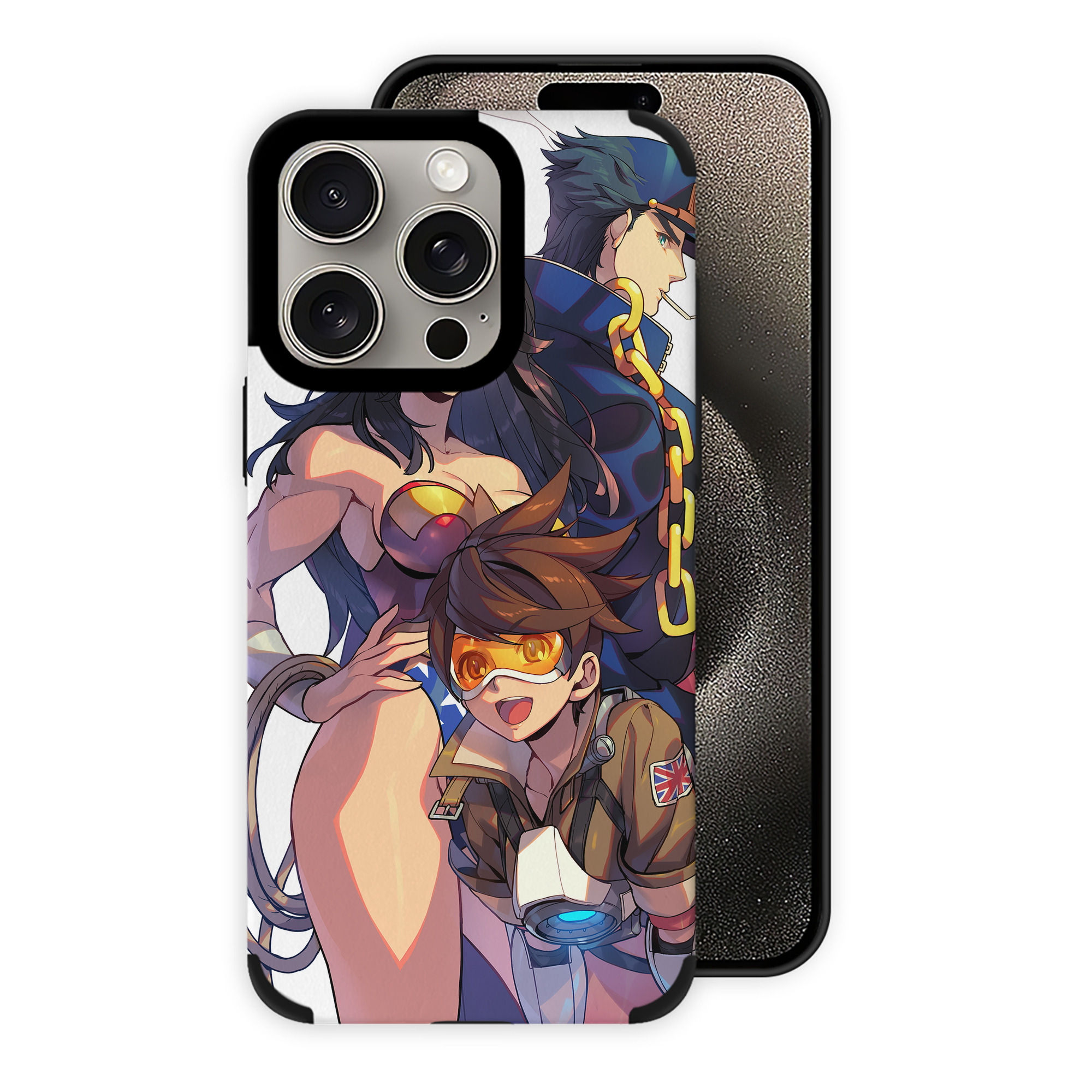 （画像用） ジョジョの奇妙な冒険 JoJo's Bizarre Adventure 【iPhone15ProMax対応】 PUレザー スマホケース 耐衝撃＆黄変防止